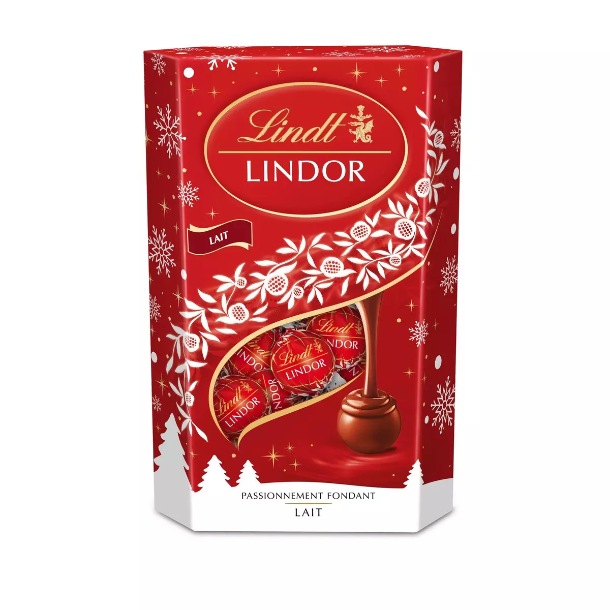 LINDT Lindor bouchées de chocolat au lait extra-fin fourrées 337g