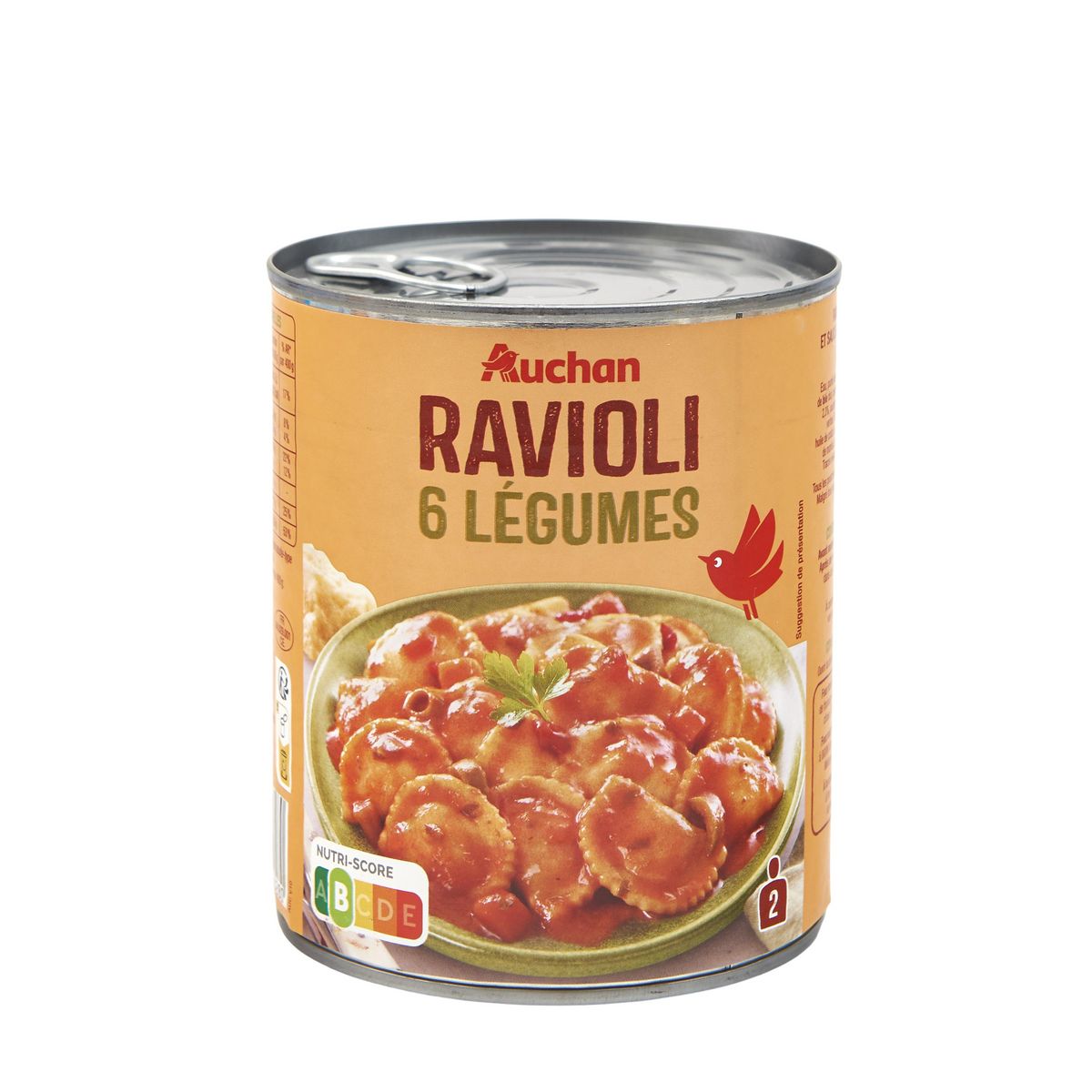AUCHAN Ravioli aux 6 légumes 2 personnes 800g