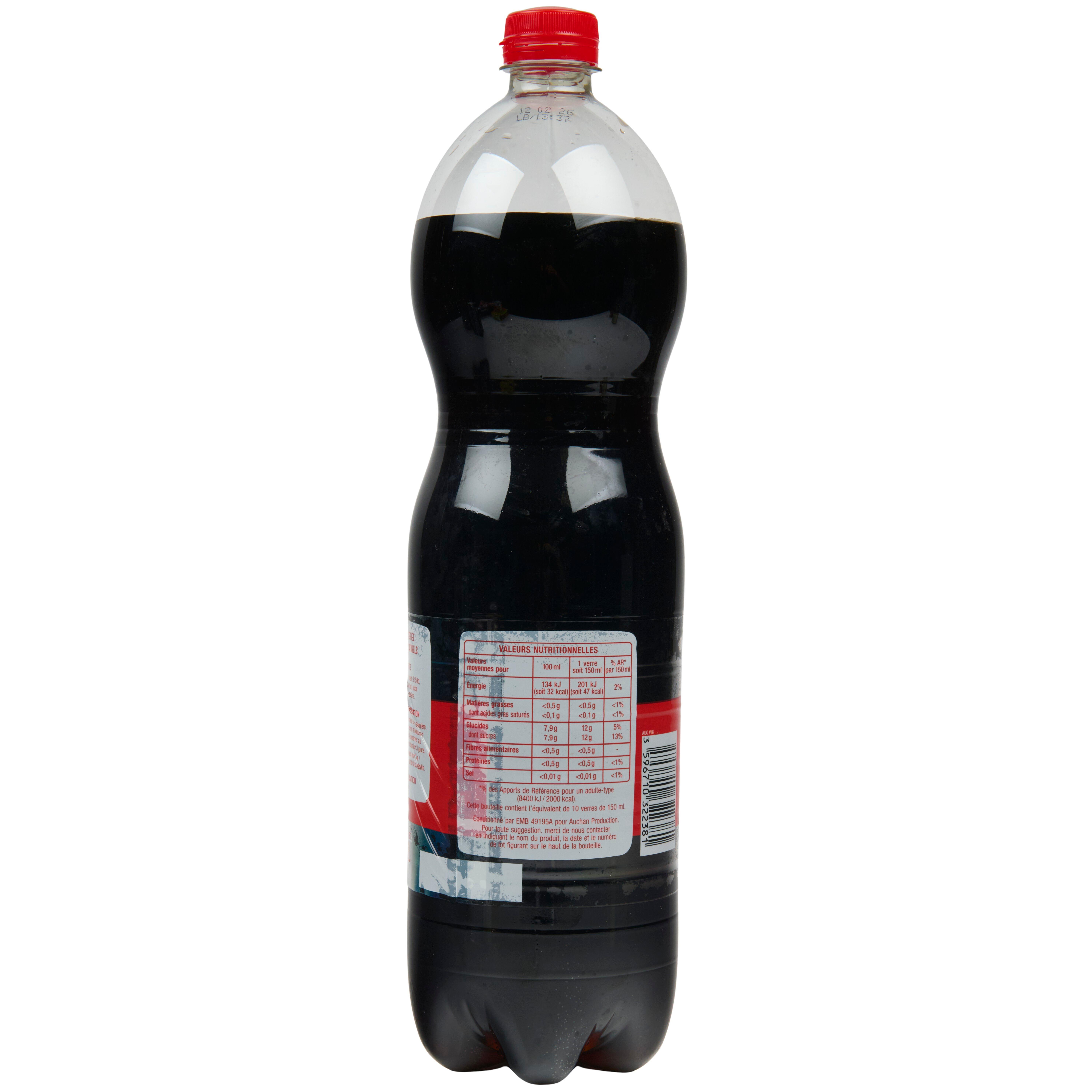 Voir la diapositive 2 : AUCHAN Boisson gazeuse Planet cola classic 1,5l