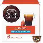 DOLCE GUSTO Capsules de café Lungo décaféiné intensité 6 compatibles Dolce Gusto 16 capsules 112g