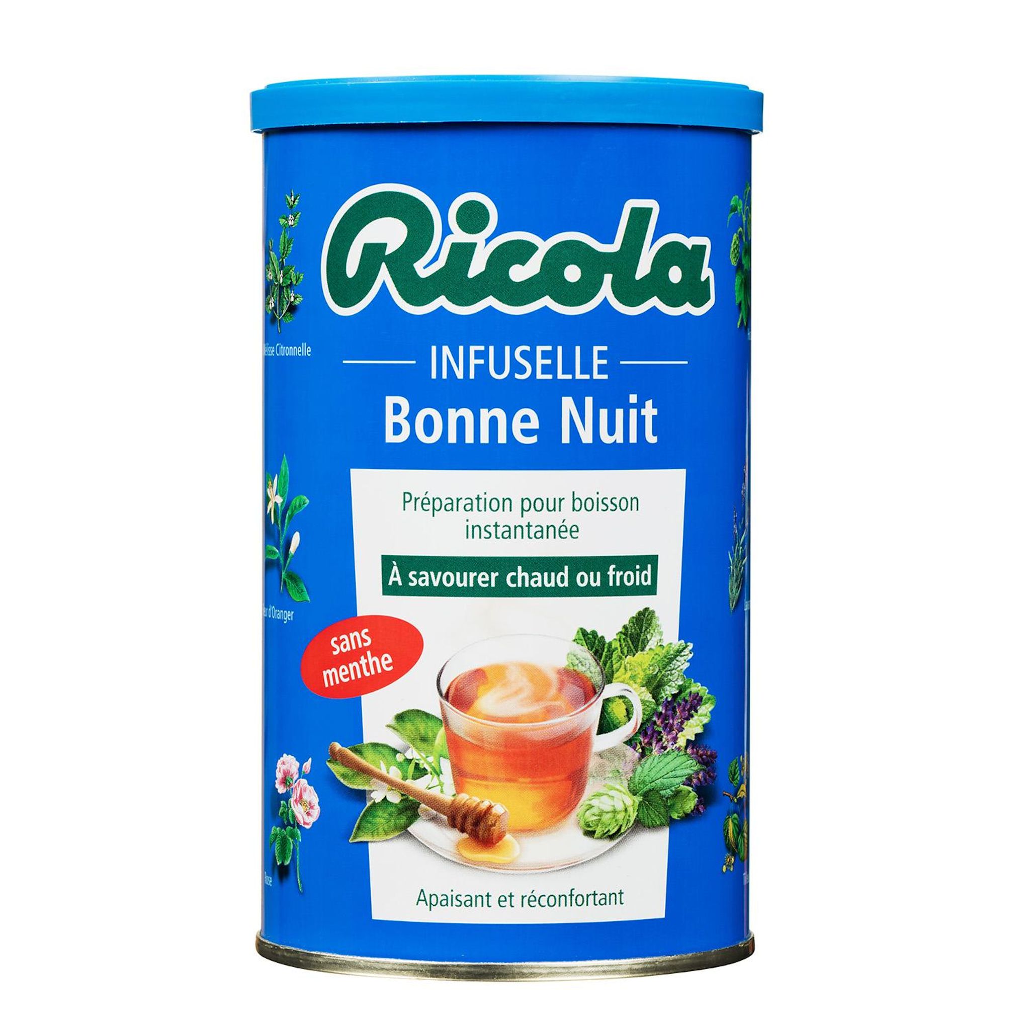Voir la diapositive 2 : RICOLA Infuselle bonne nuit préparation pour boisson instantanée sans menthe en vrac 200g