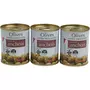 AUCHAN Olives vertes manzanilla farcies aux anchois en boîte lot de 3 3x50g