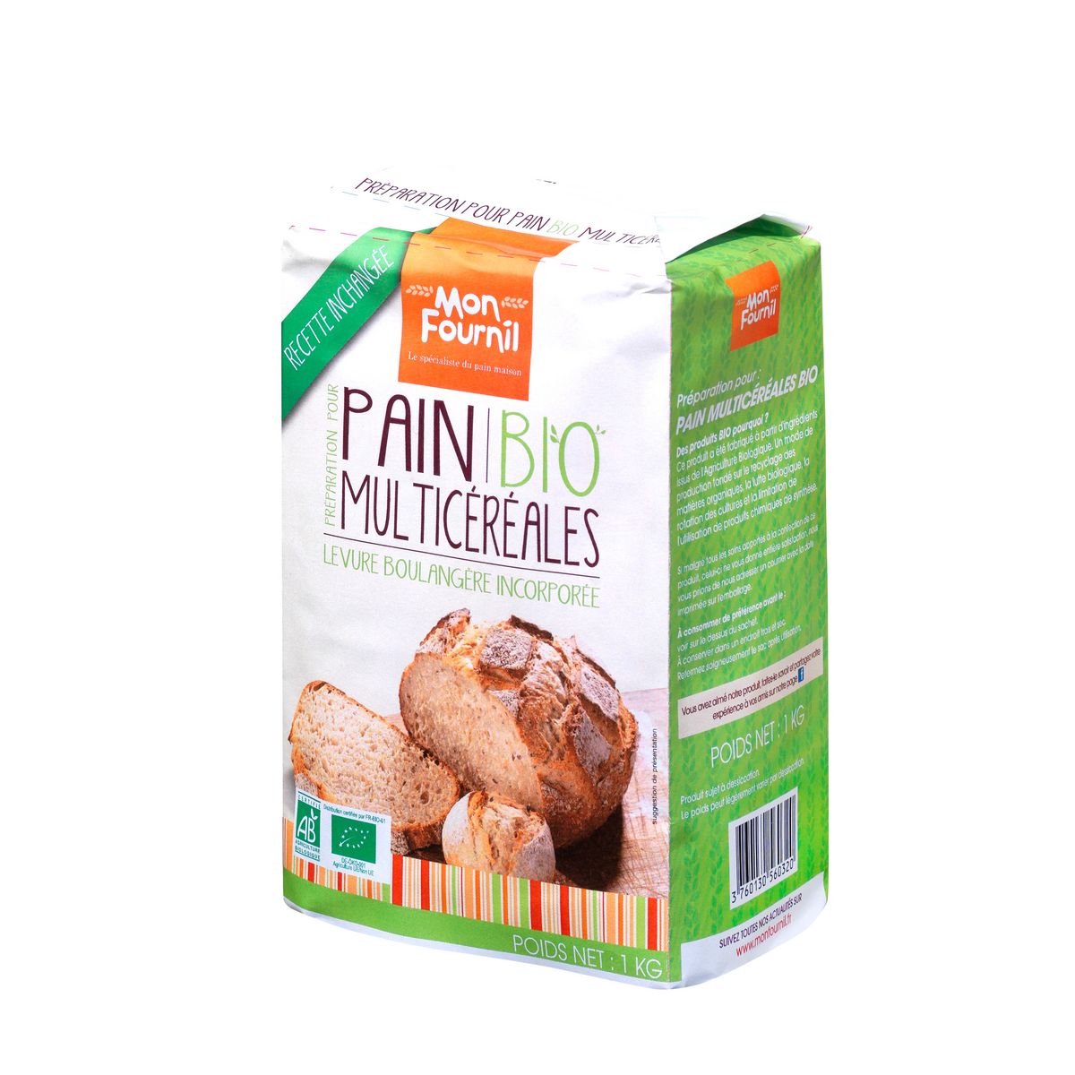 MON FOURNIL Préparation pain multi-céréales bio 1kg