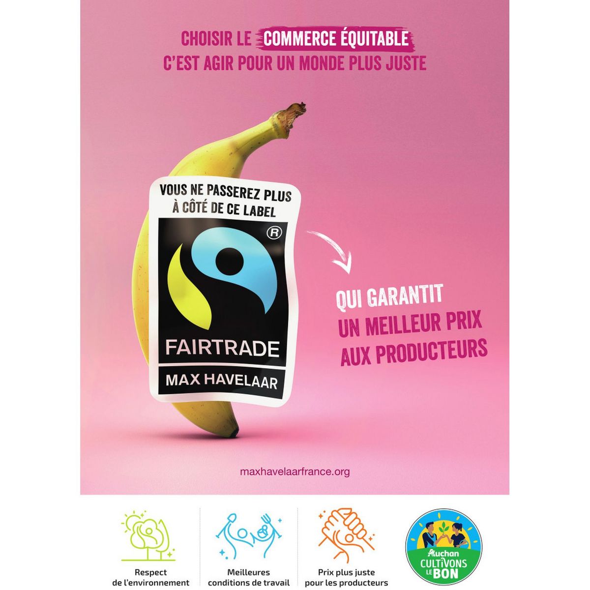 CULTIVONS LE BON Bananes Fairtrade 750g