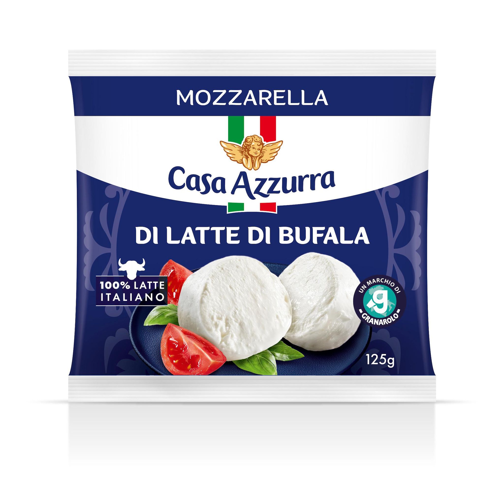 Voir la diapositive 2 : CASA AZZURRA Mozzarella Di Bufala Campana 125g