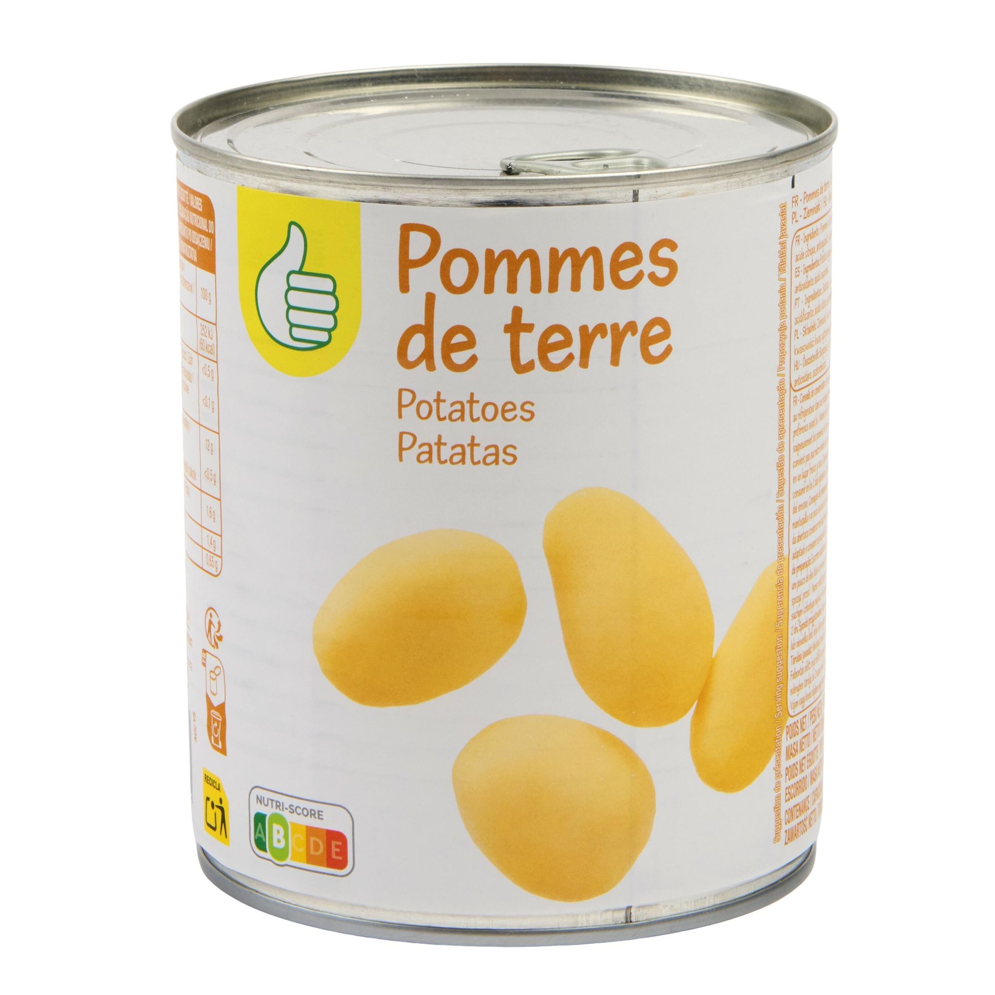 Voir la diapositive 2 : POUCE Pommes de terre 530g