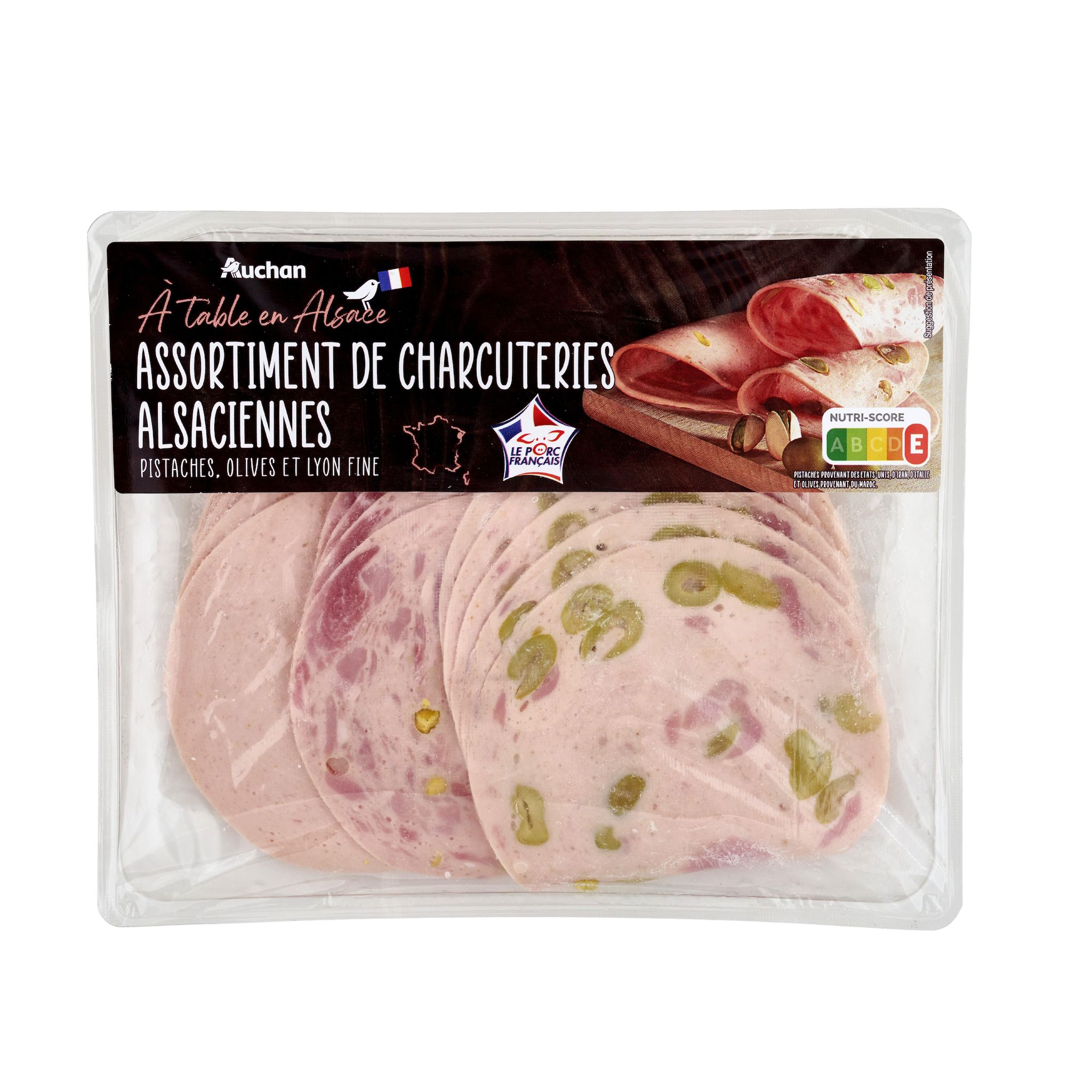 Voir la diapositive 3 : AUCHAN TERROIR Assortiment de charcuterie Alsaciennes VPF 225g