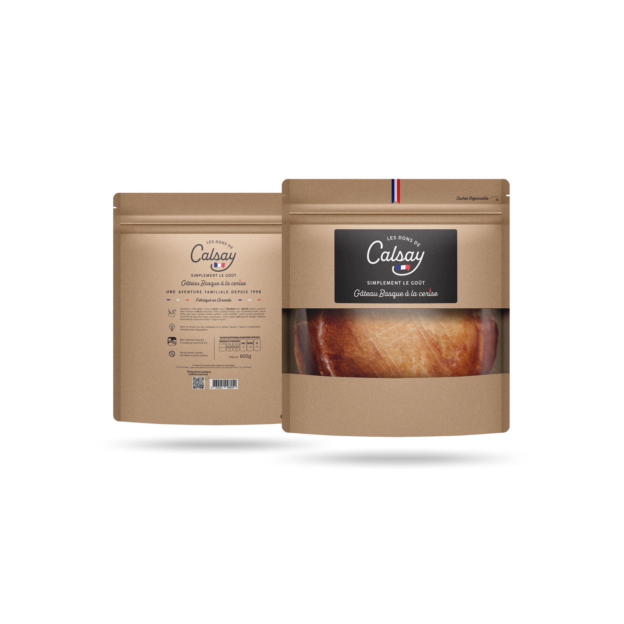 LES DONS DE CALSAY Gâteau basque à la cerise 600g