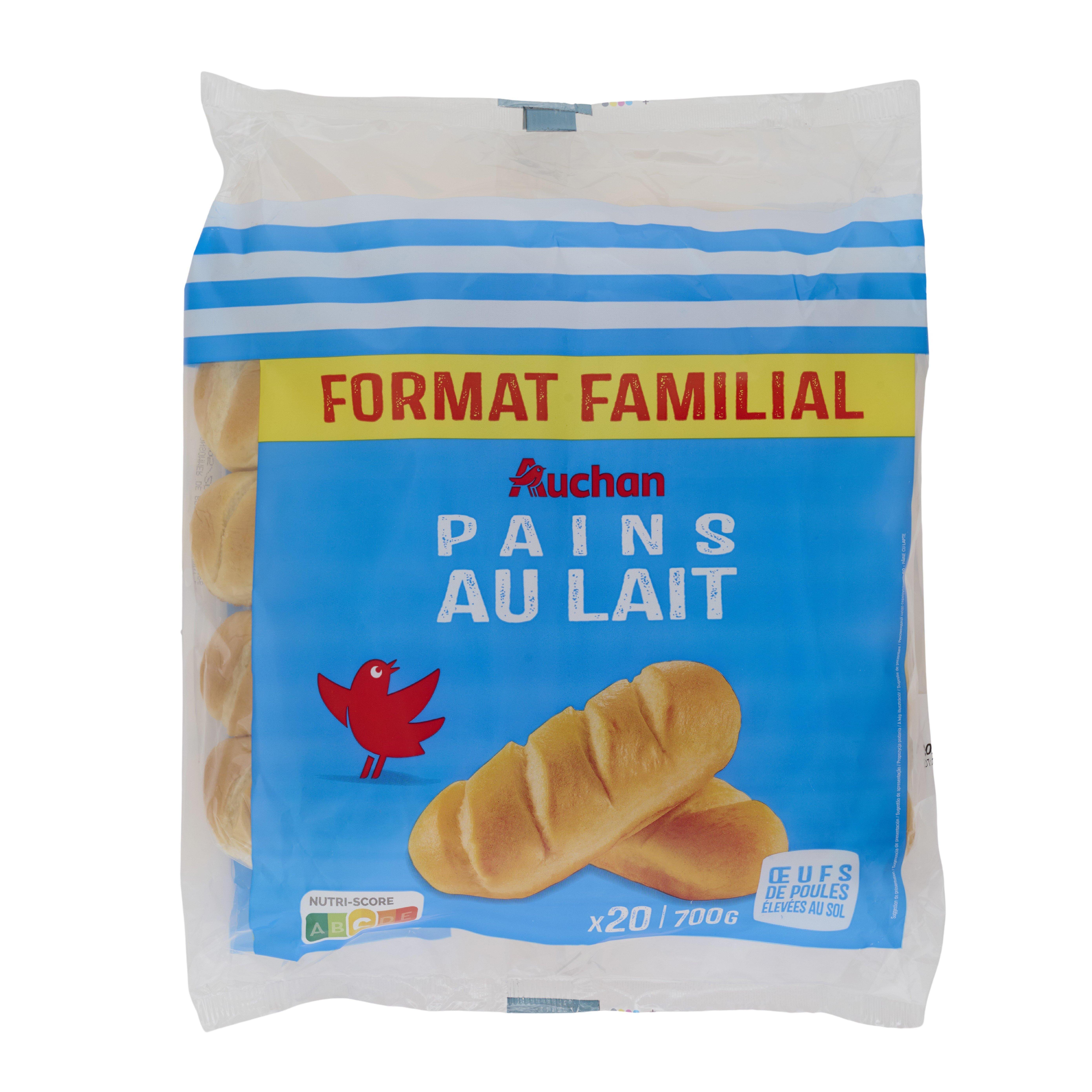 Voir la diapositive 3 : AUCHAN Pains au lait 20 pains au lait 700g