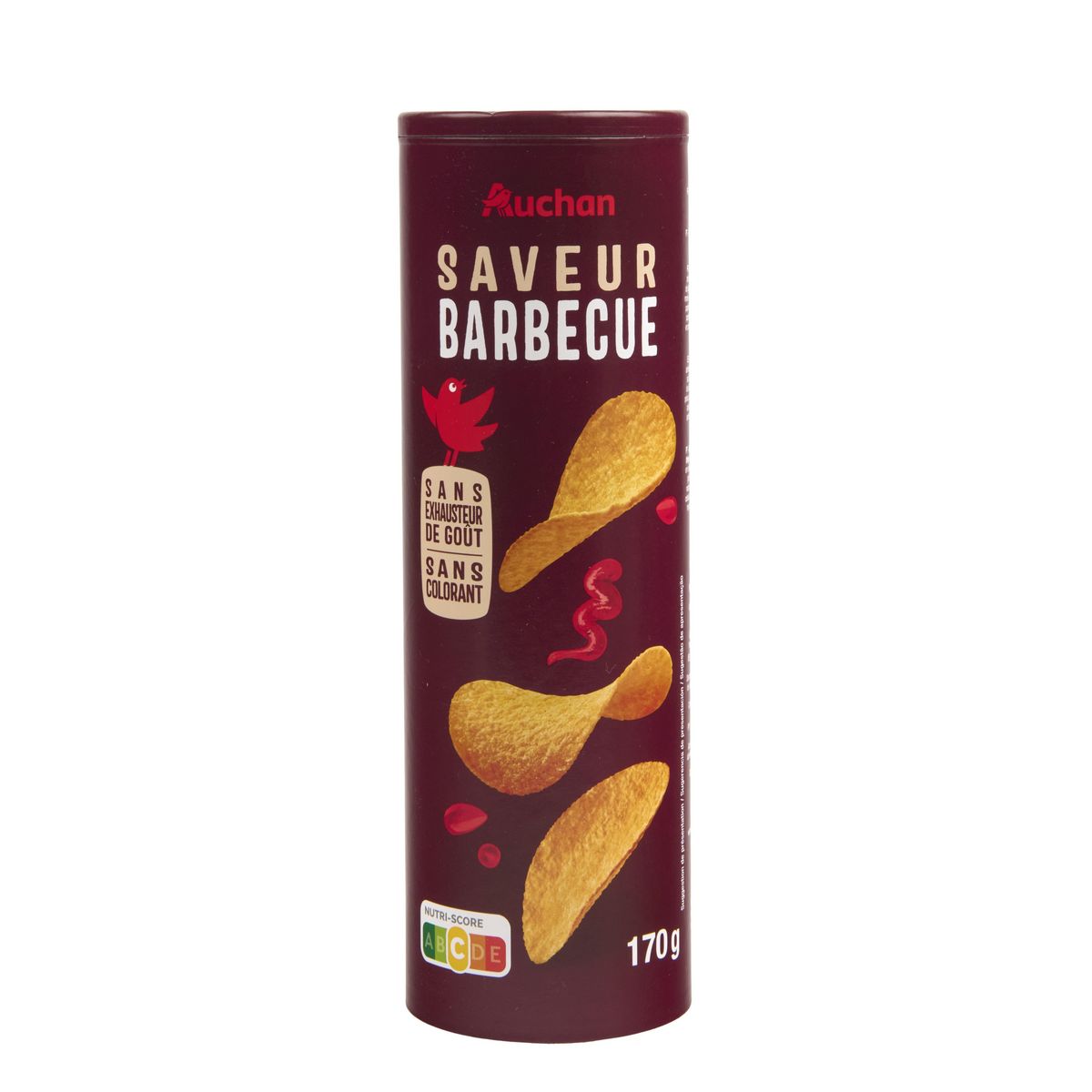 AUCHAN Chips tuiles saveur barbecue 170g