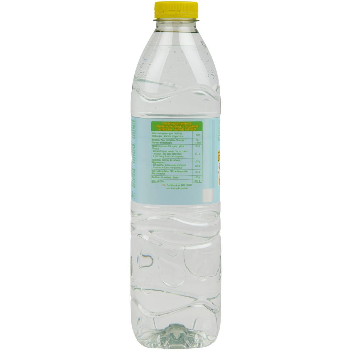 AUCHAN Eau de source aromatisée citron vert 1,5l