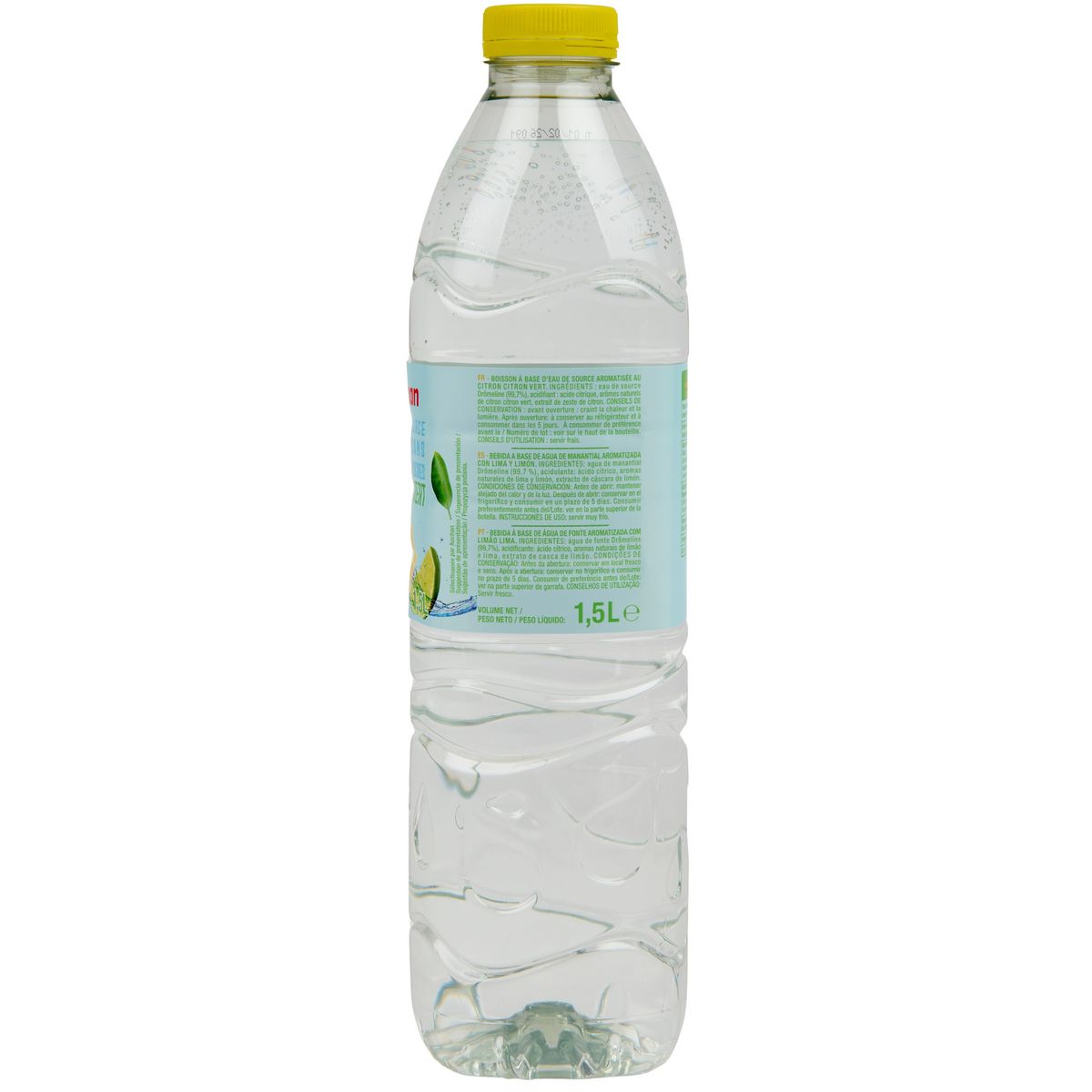 AUCHAN Eau de source aromatisée citron vert 1,5l