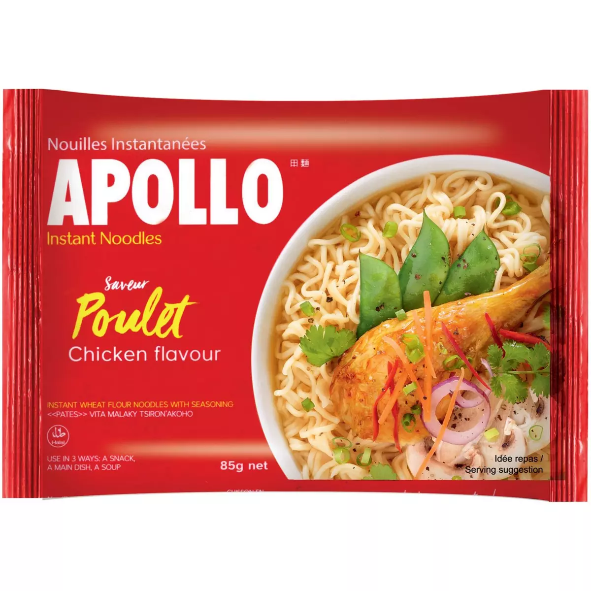 APOLLO Nouilles asiatiques instantanées saveur poulet 85g