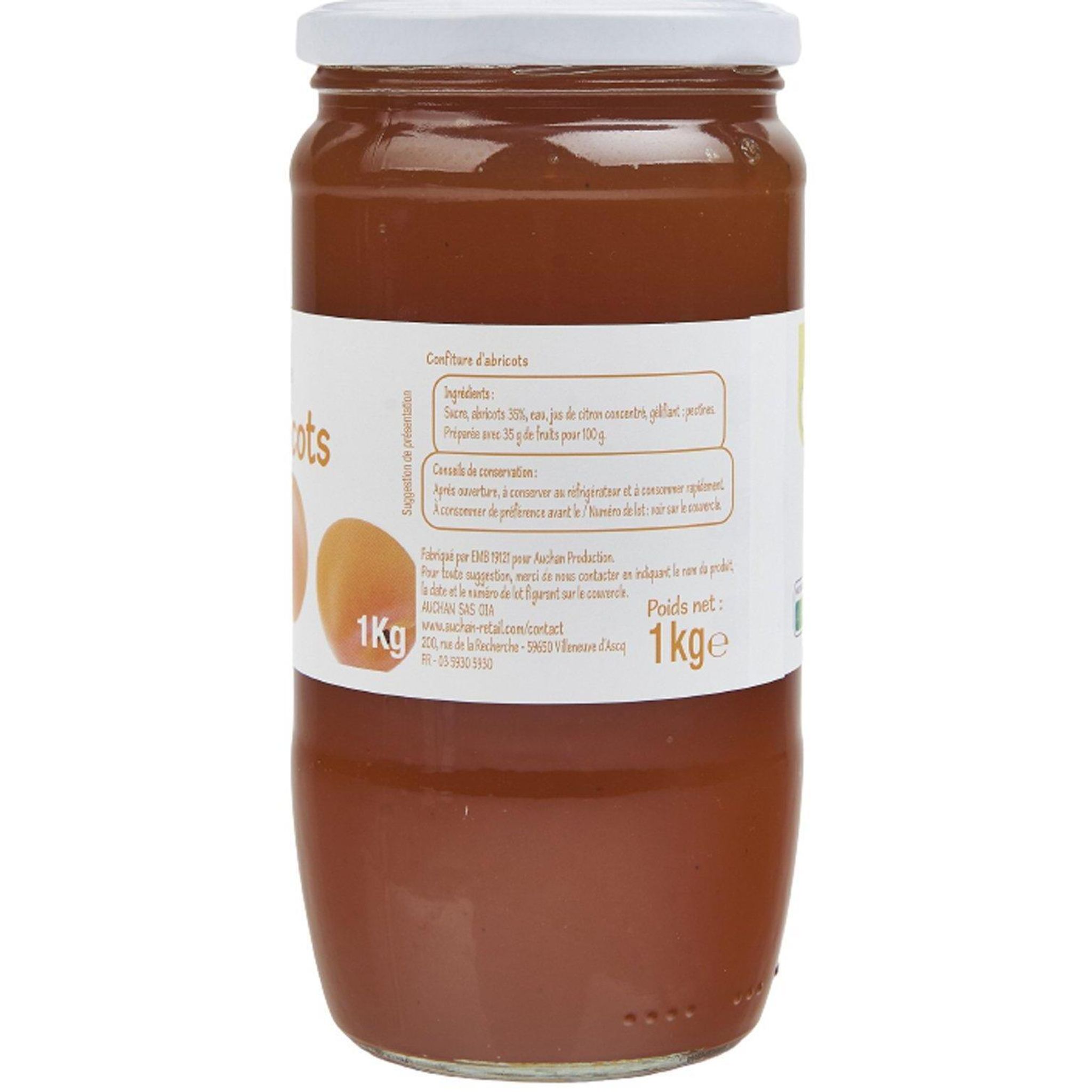 Voir la diapositive 3 : POUCE Confiture d'abricots 1kg