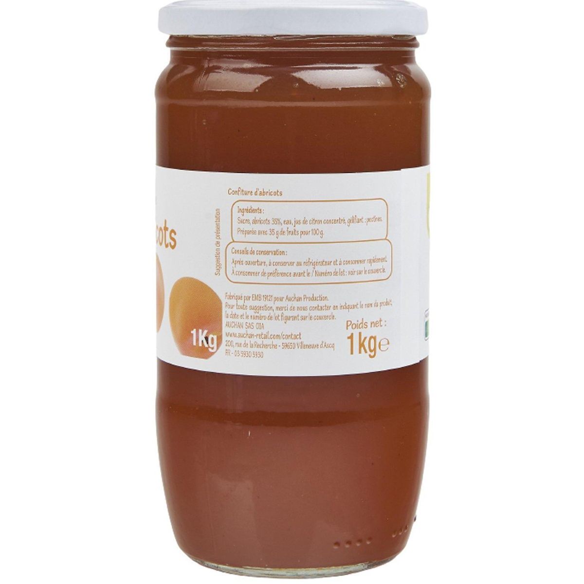 POUCE Confiture d'abricots 1kg