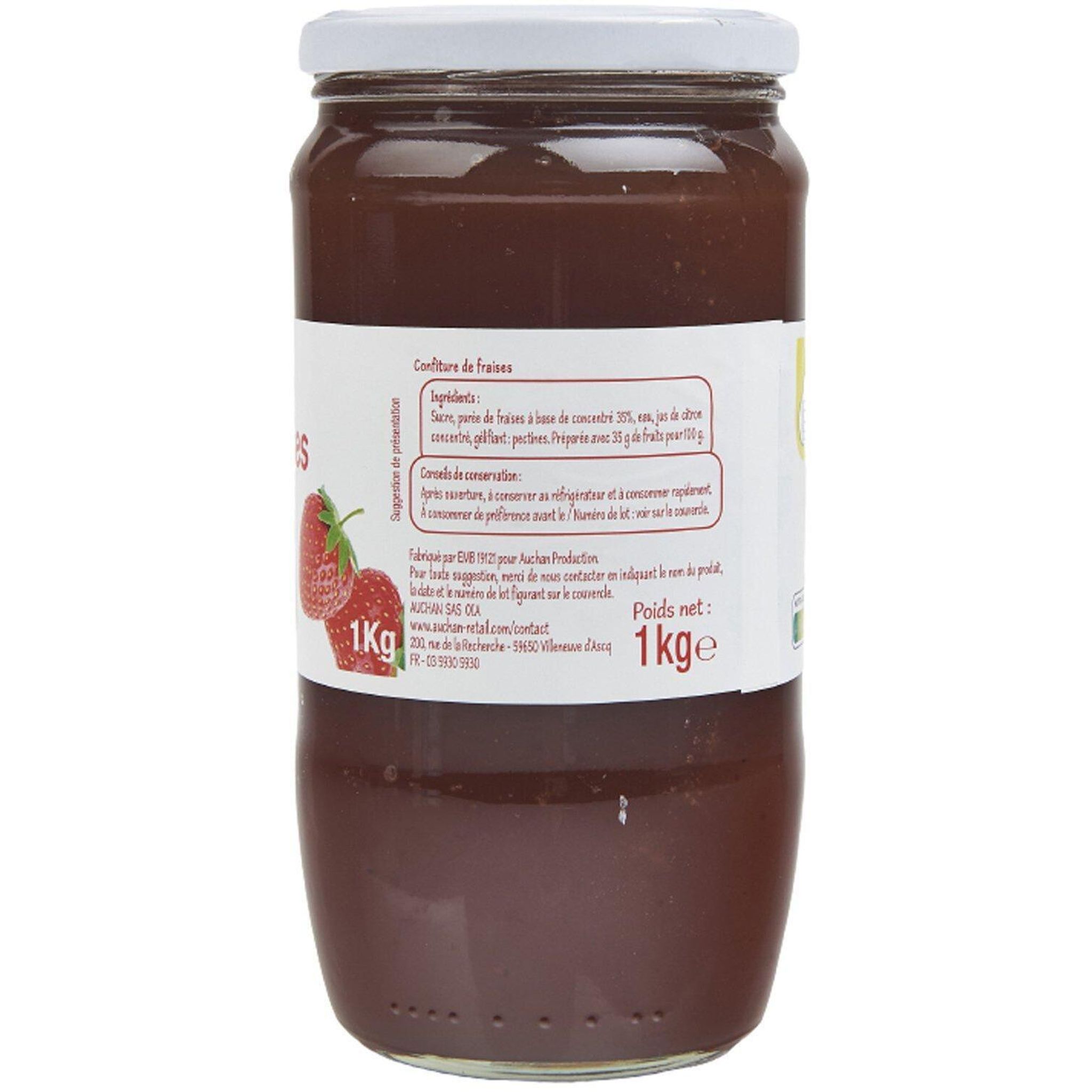 Voir la diapositive 4 : POUCE Confiture de fraises 1kg