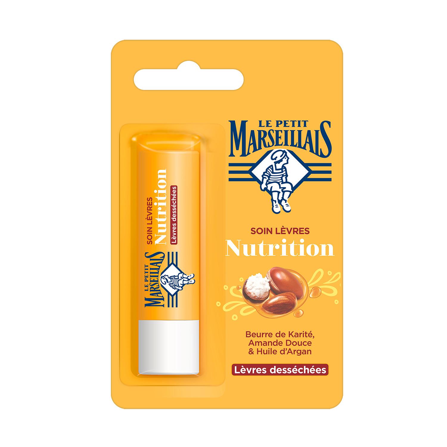 LE PETIT MARSEILLAIS Stick soin des lèvres désséchées karité, amande douce et argan 1 stick