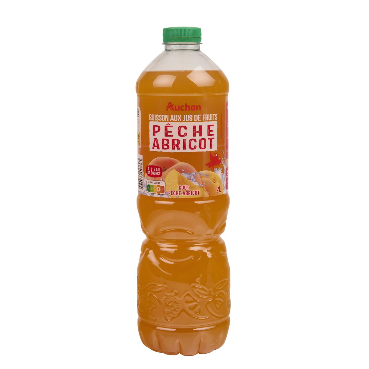 AUCHAN Boisson aux fruits goût pêche abricot 2l