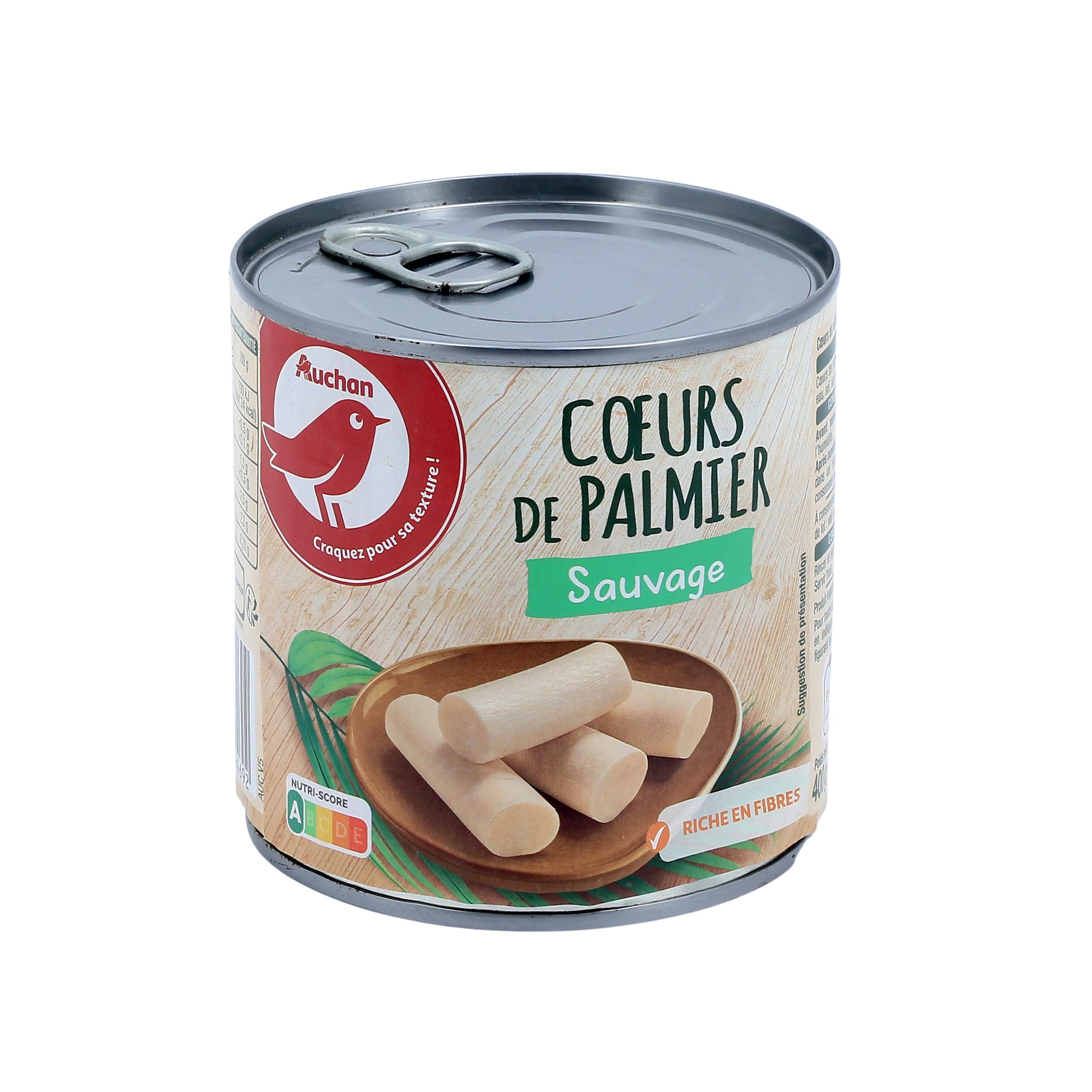 Voir la diapositive 3 : AUCHAN Cœurs de palmier sauvage 220g