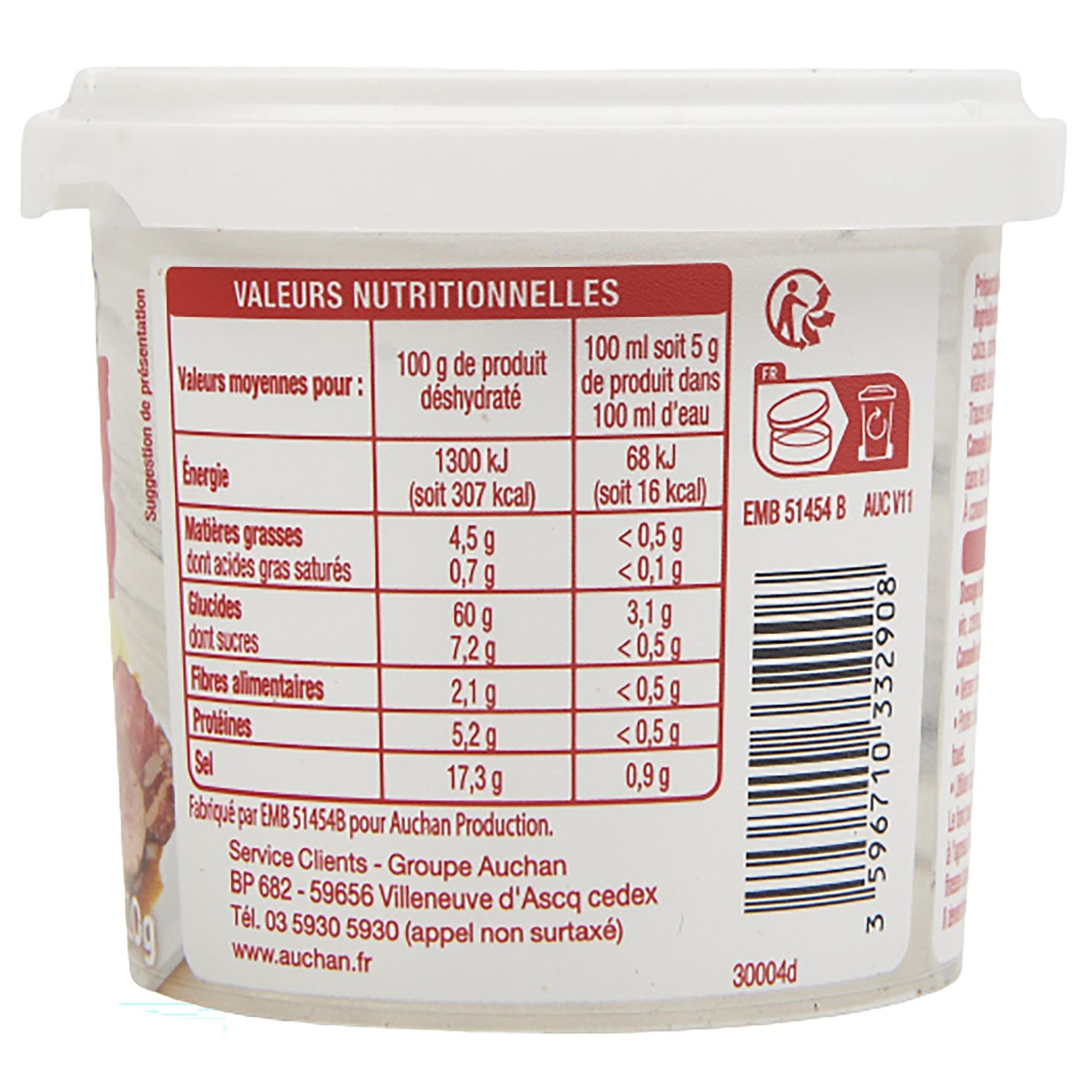 Voir la diapositive 4 : AUCHAN Fond pour rôtis déshydraté avec bec verseur 110g