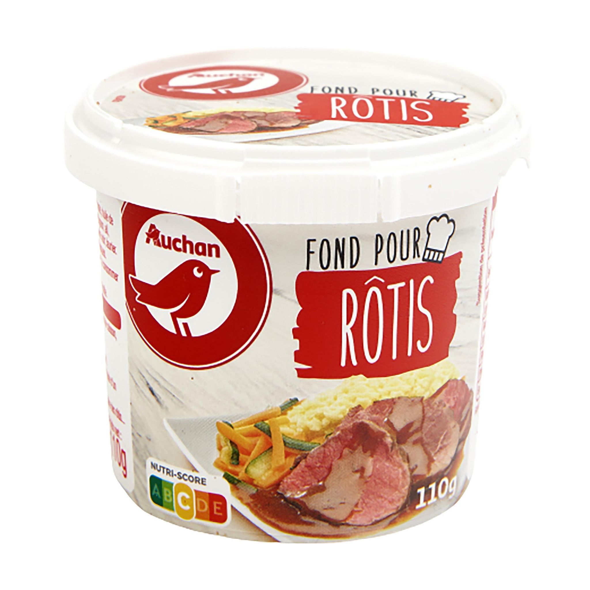 Voir la diapositive 5 : AUCHAN Fond pour rôtis déshydraté avec bec verseur 110g