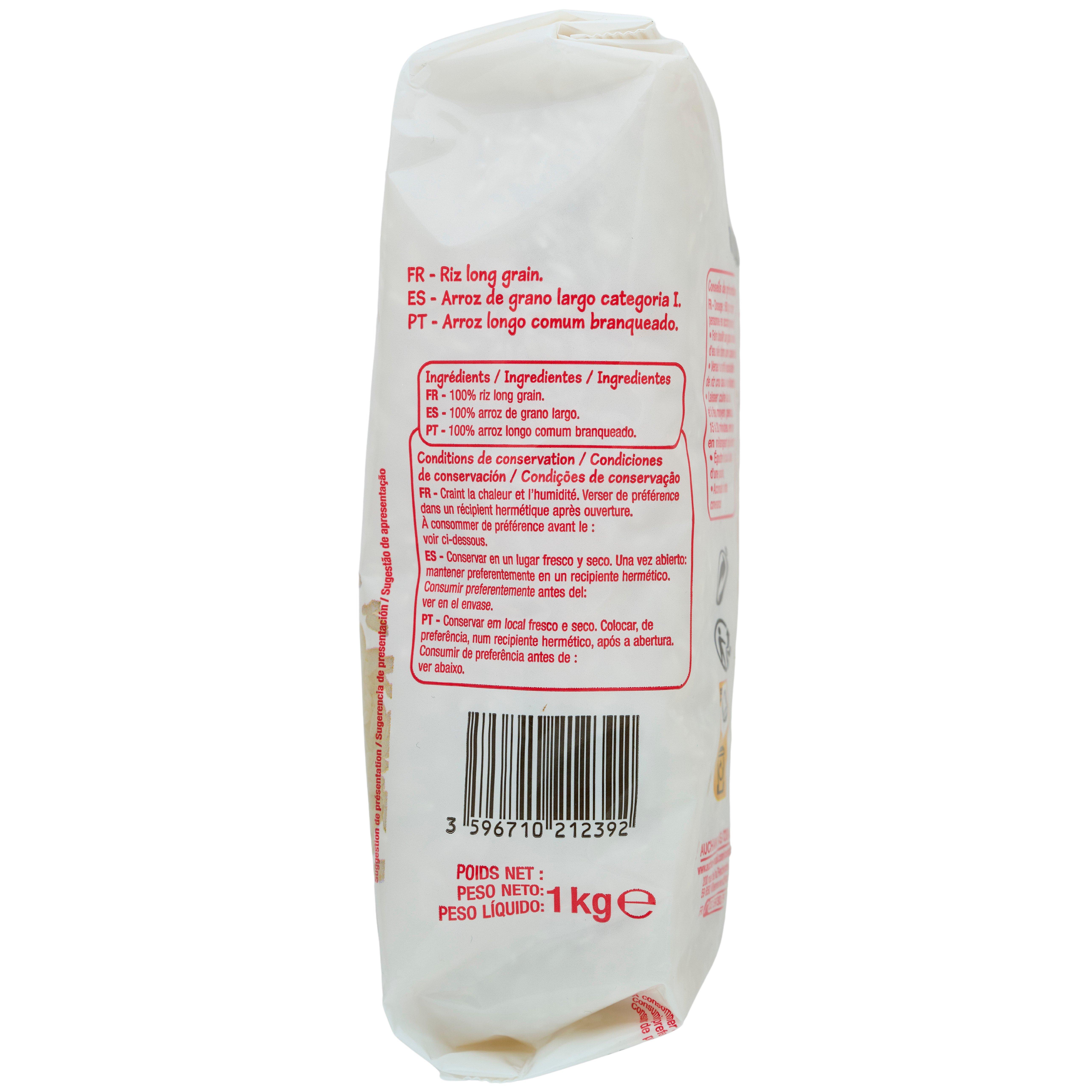 Voir la diapositive 2 : POUCE Riz long blanc prêt en 15-20min 1kg