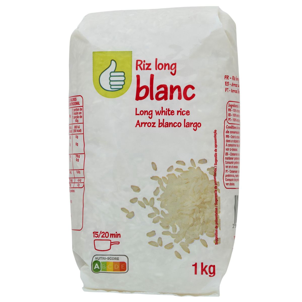 POUCE Riz long blanc prêt en 15-20min 1kg