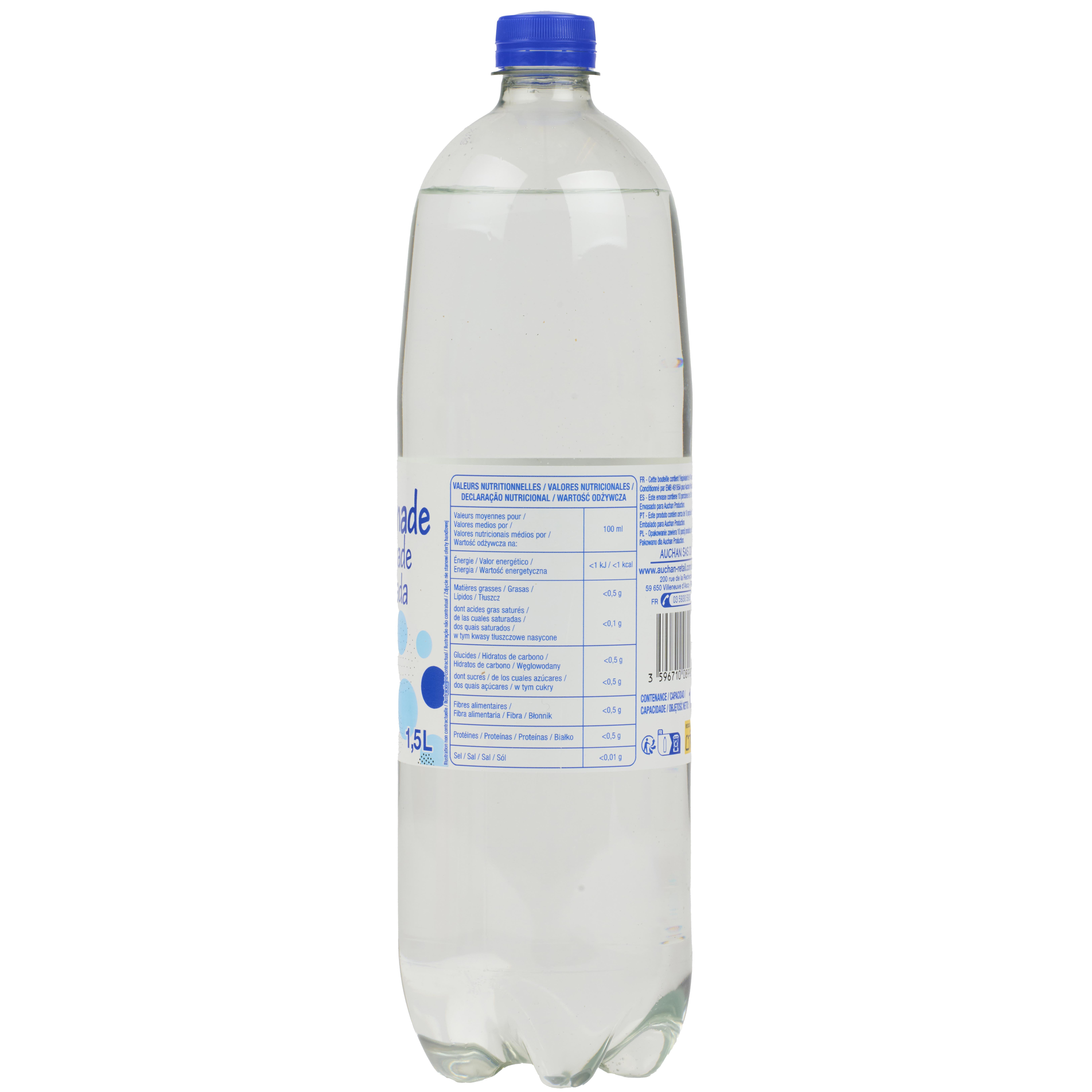 Voir la diapositive 4 : POUCE Boisson gazeuse aromatisée à l'arôme naturel avec édulcorants 1,5l