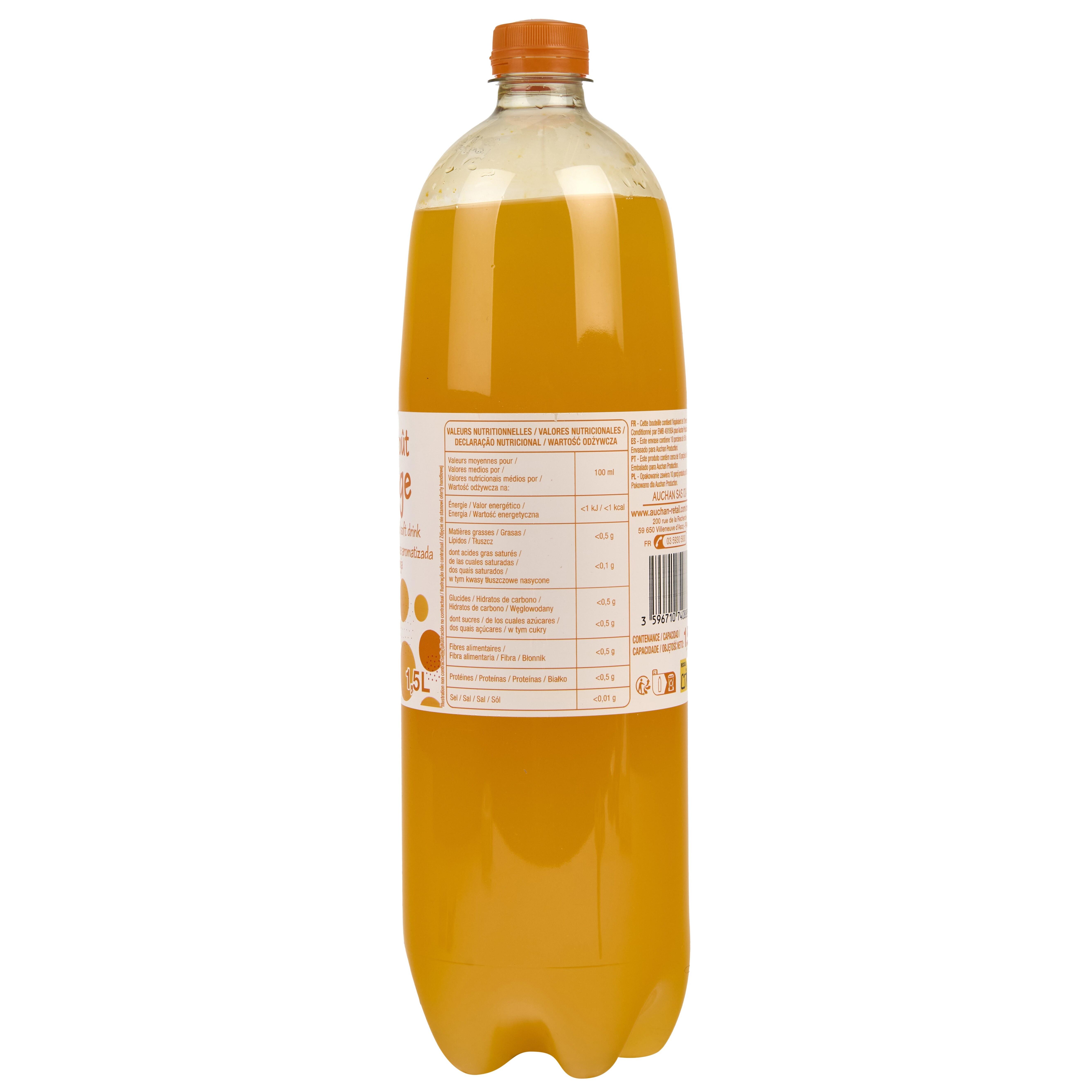 Voir la diapositive 2 : POUCE Boisson gazeuse goût orange 1,5l