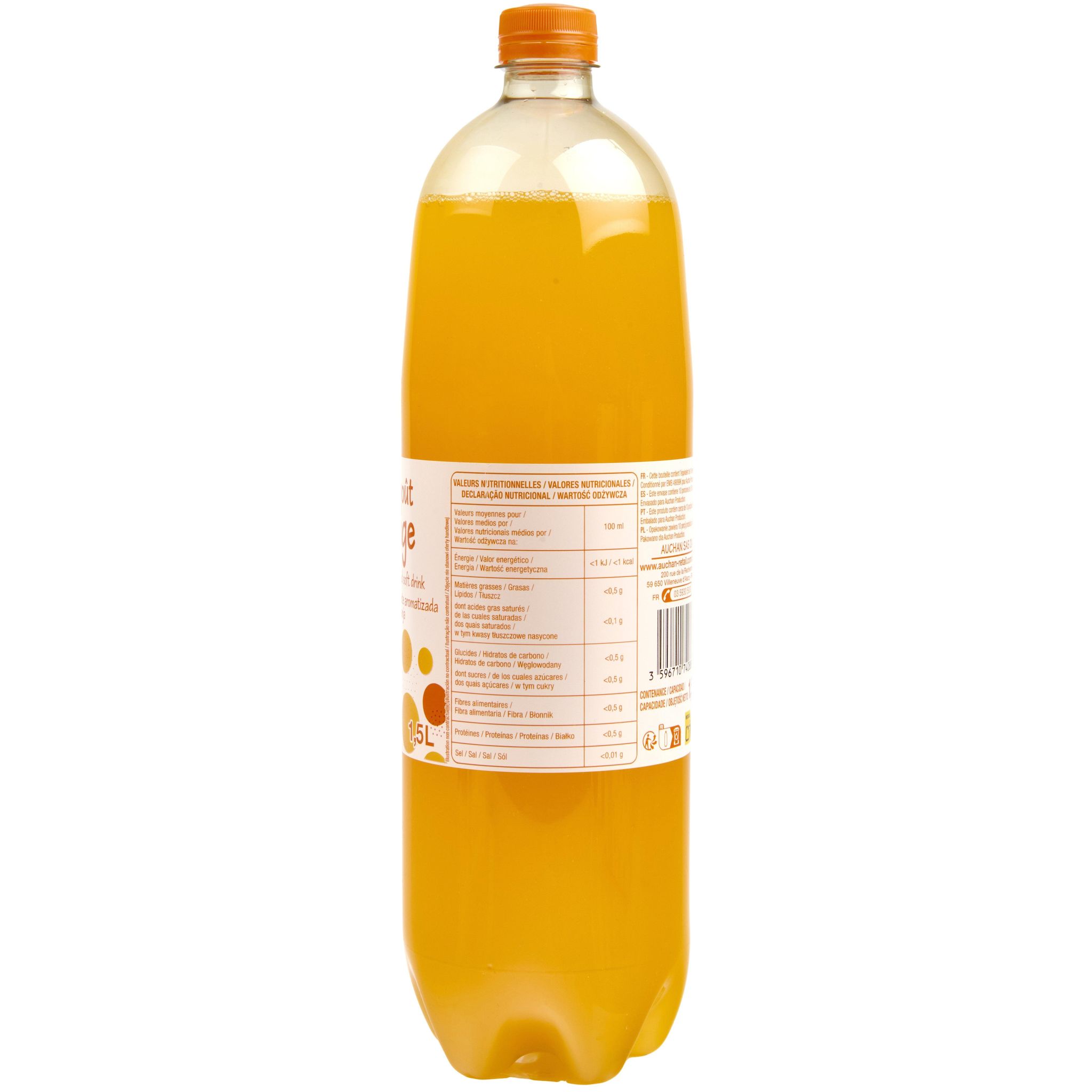 Voir la diapositive 2 : POUCE Boisson gazeuse goût orange 1,5l