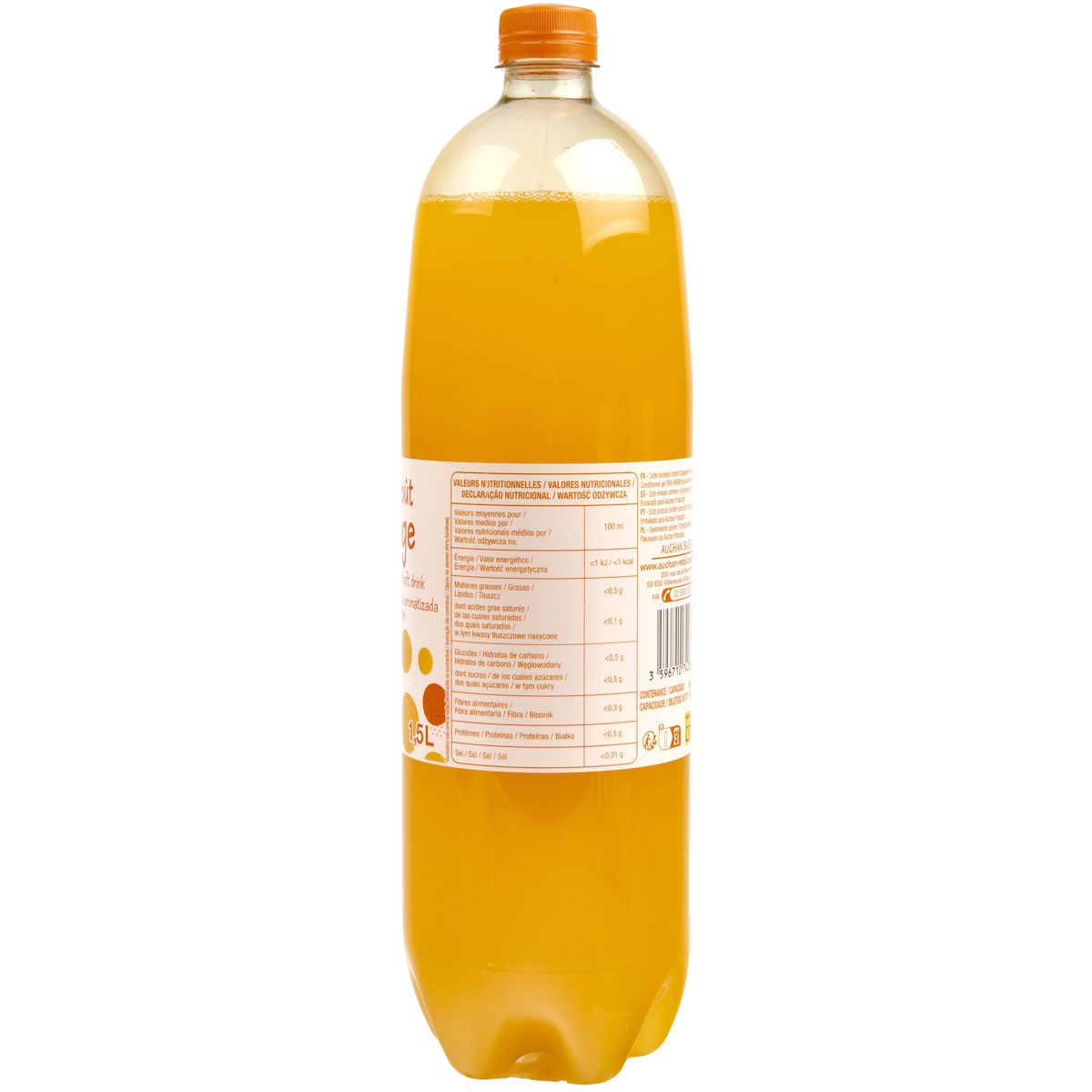 POUCE Boisson gazeuse goût orange 1,5l