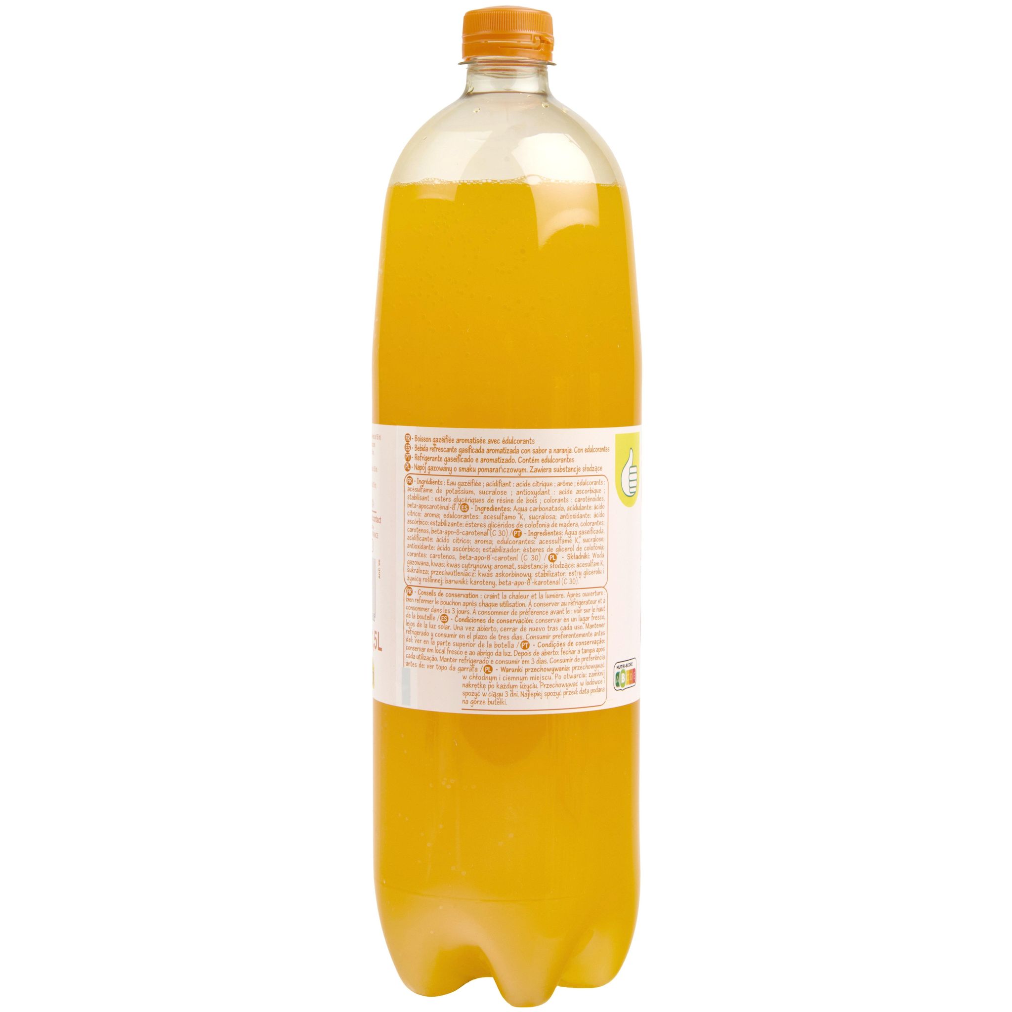 Voir la diapositive 4 : POUCE Boisson gazeuse goût orange 1,5l