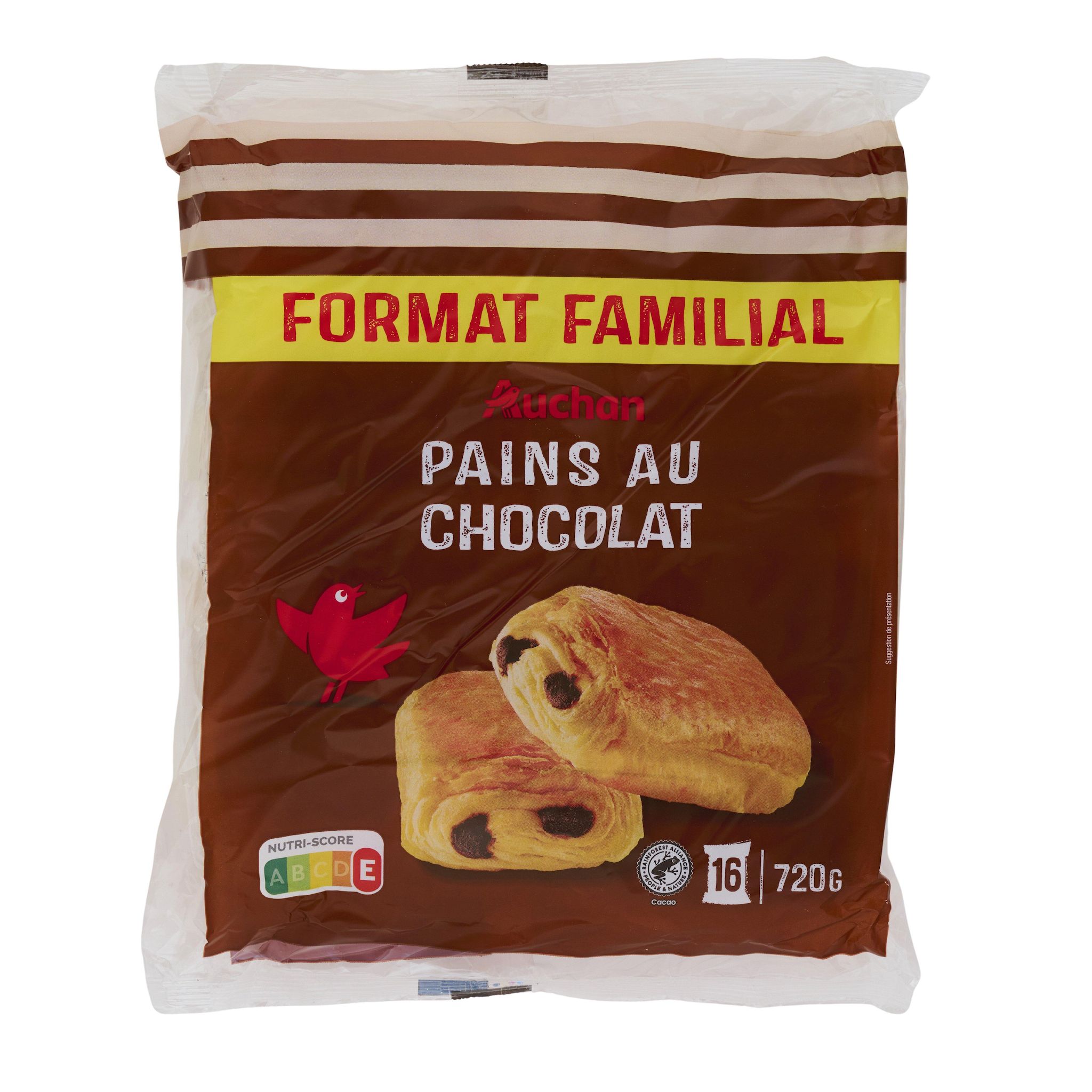 Voir la diapositive 3 : AUCHAN Pains au chocolat 16 pièces 720g