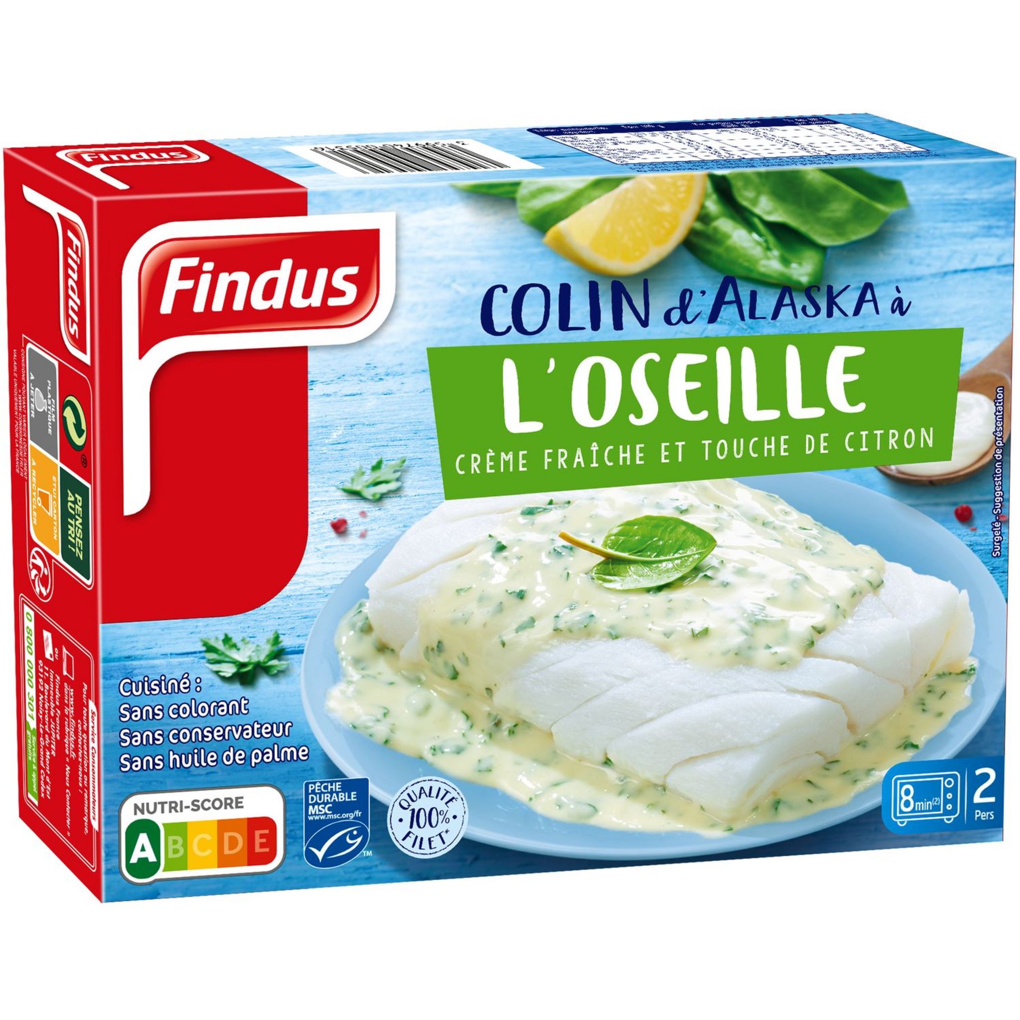 Dos De Colin D'Alaska Format Familial Surgelé