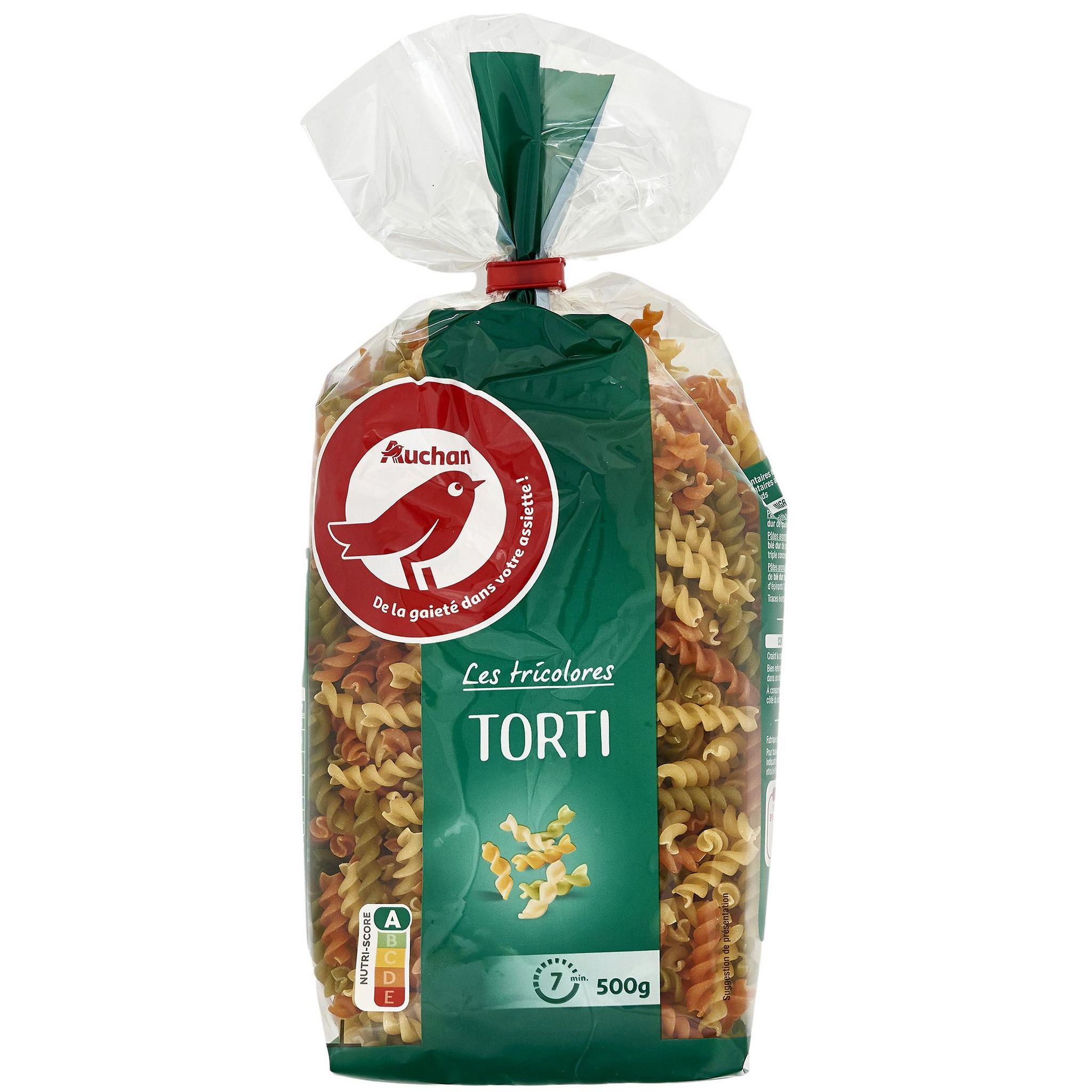 AUCHAN Torti Tricolores 500g Pas Cher - Auchan.fr