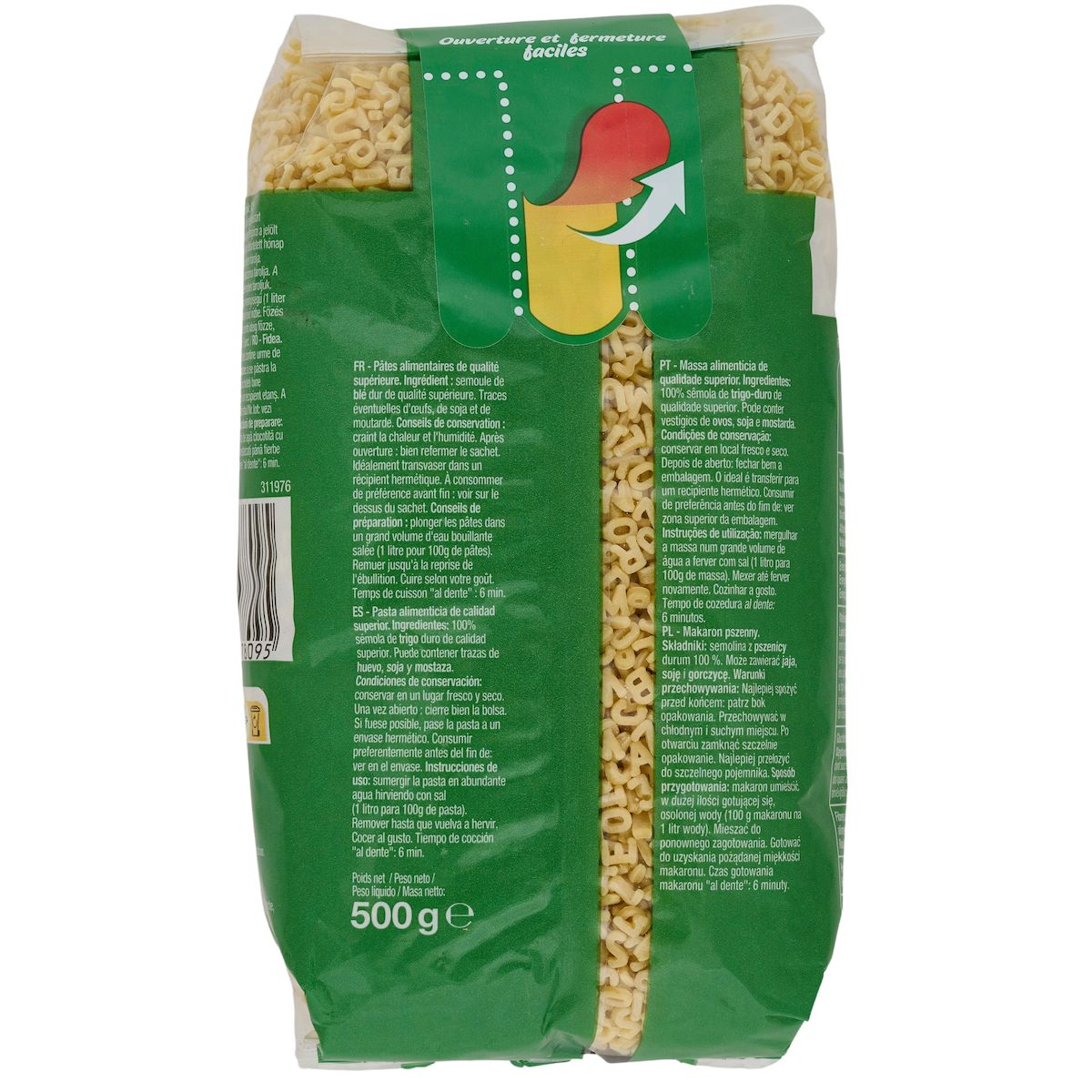 AUCHAN Pâtes alphabet 500g