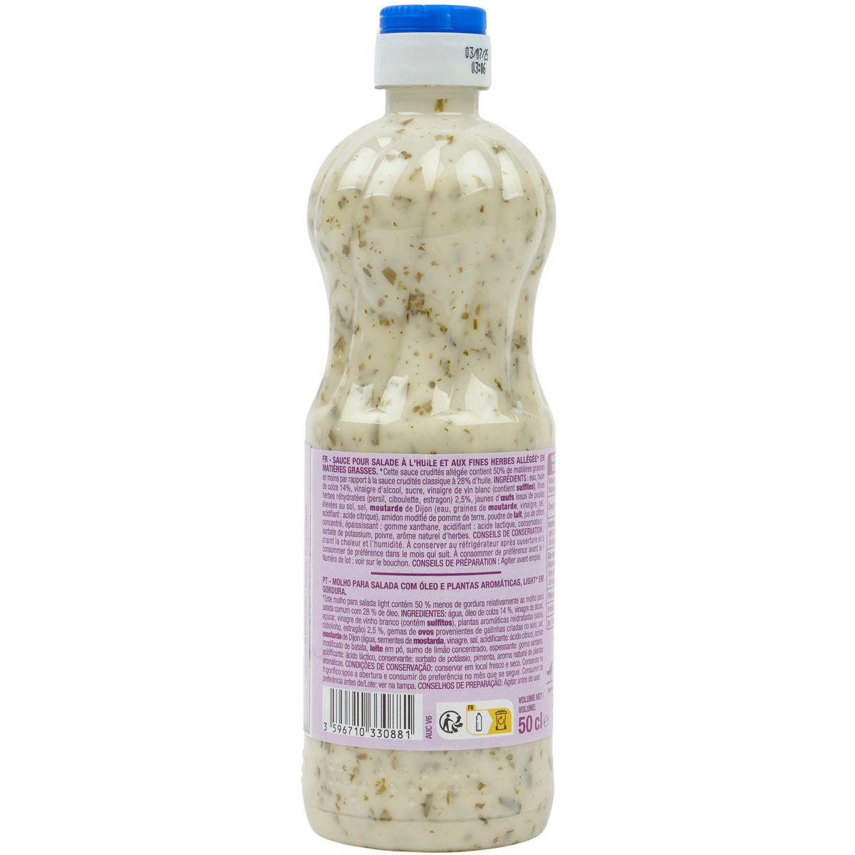 AUCHAN Sauce crudités saveur fine herbes allégée en matières grasses 50cl