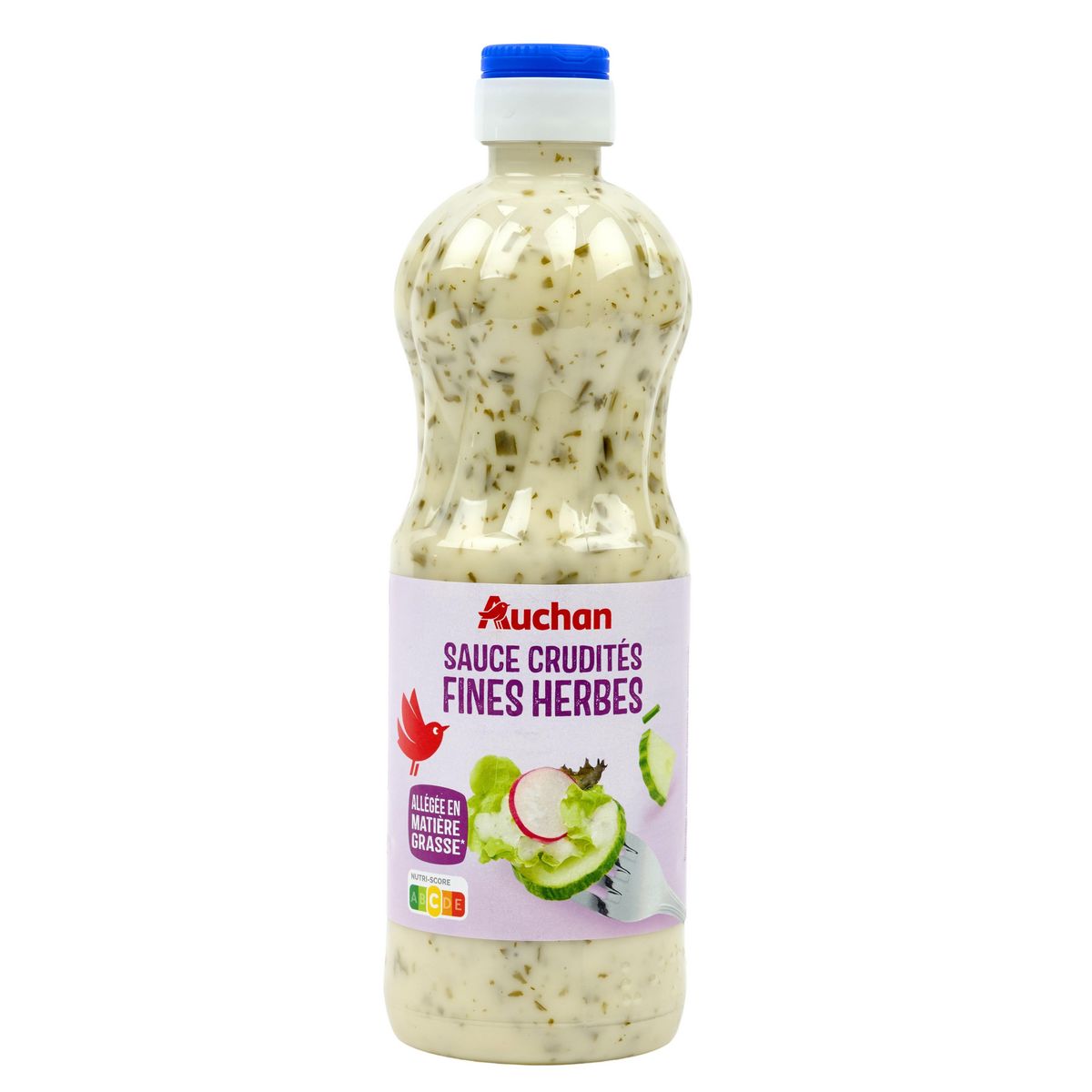 AUCHAN Sauce crudités saveur fine herbes allégée en matières grasses 50cl