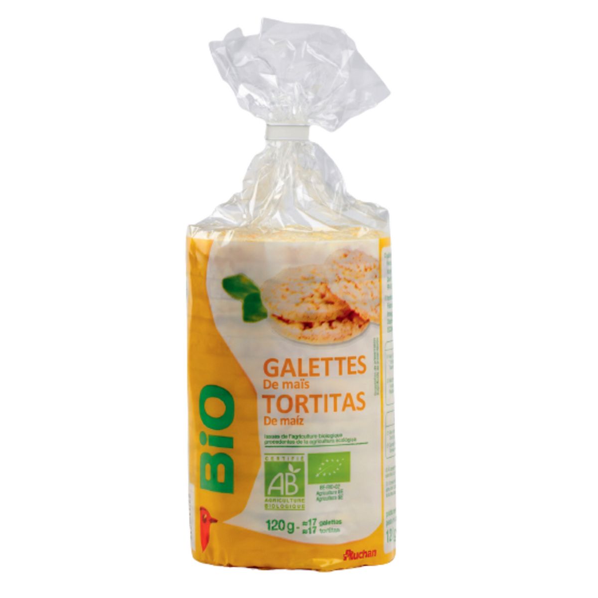 AUCHAN BIO Galettes de maïs 120g