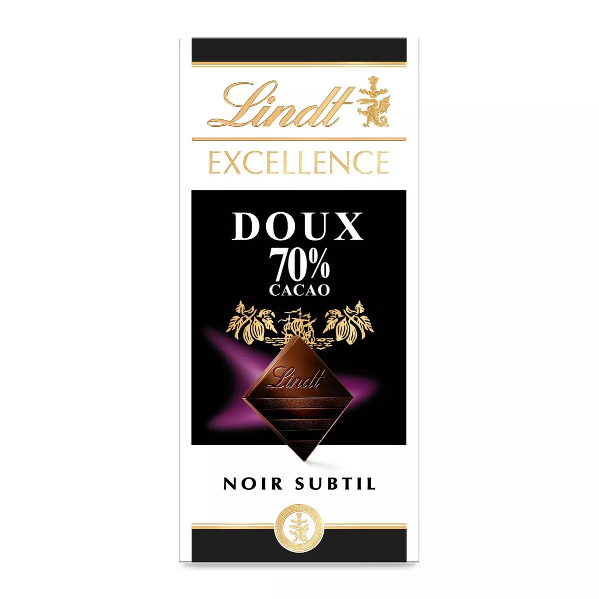 LINDT Excellence tablette de chocolat noir dégustation 70% doux 1 pièce 100g