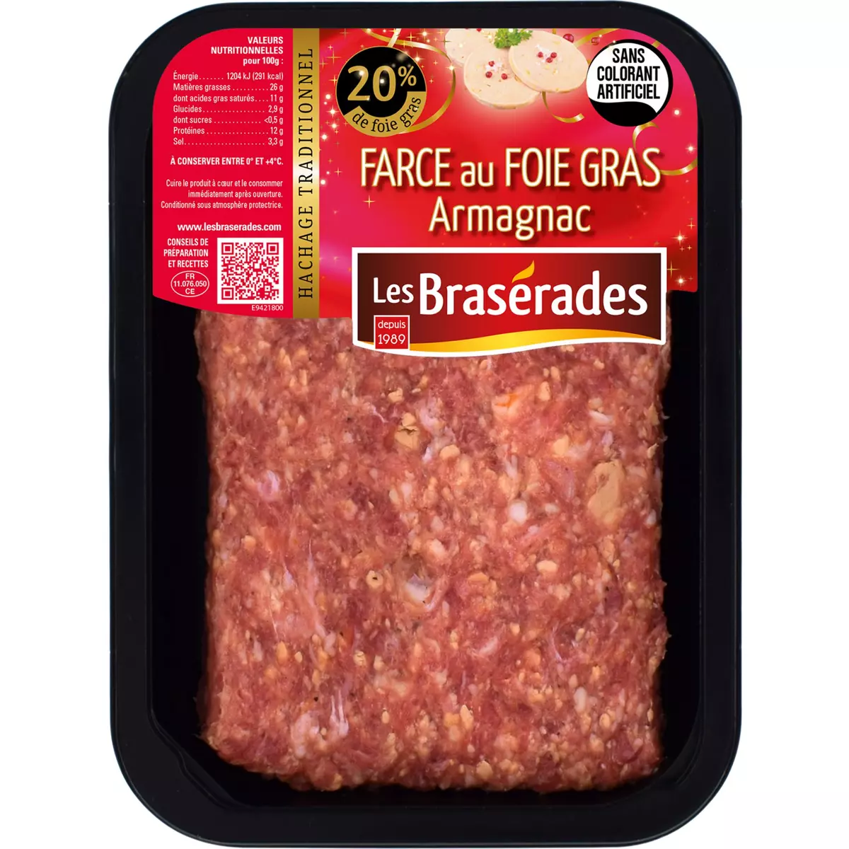 LES BRASERADES Farce au foie gras et armagnac 400g
