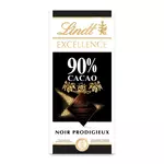 Excellence LINDT Excellence tablette de chocolat noir dégustation prodigieux 90%