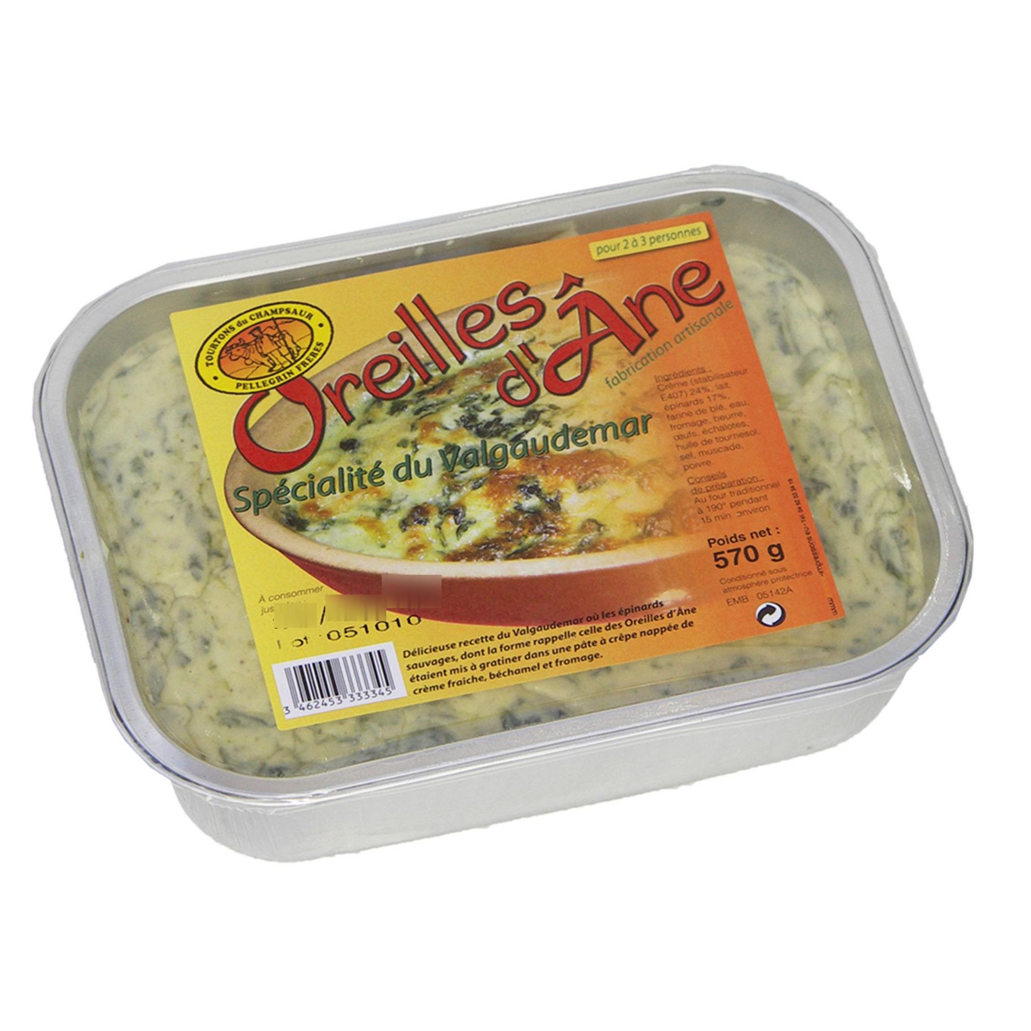 TOURTONS DU CHAMPSAUR Oreilles d'âne 570g