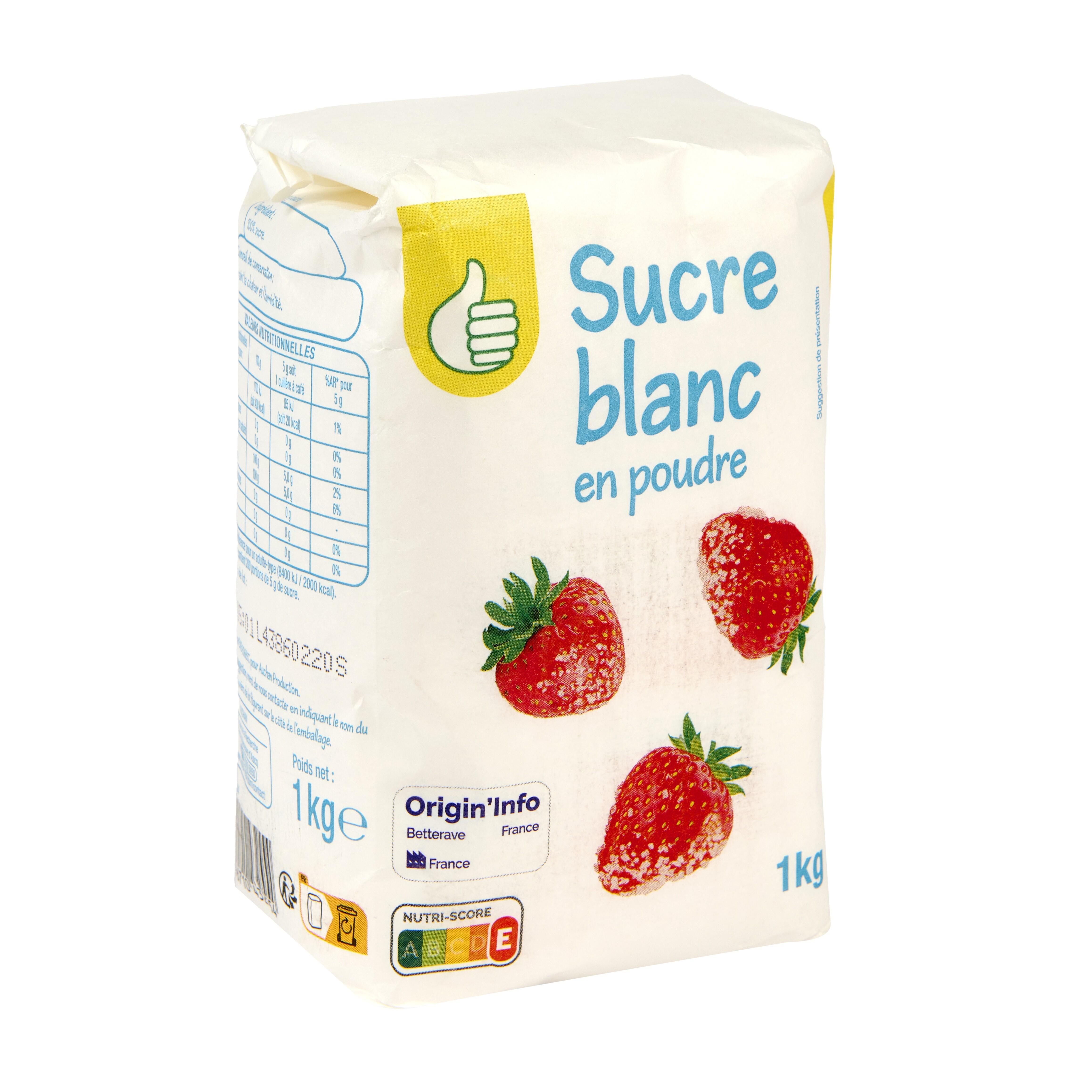 Voir la diapositive 2 : POUCE Sucre blanc en poudre 1kg