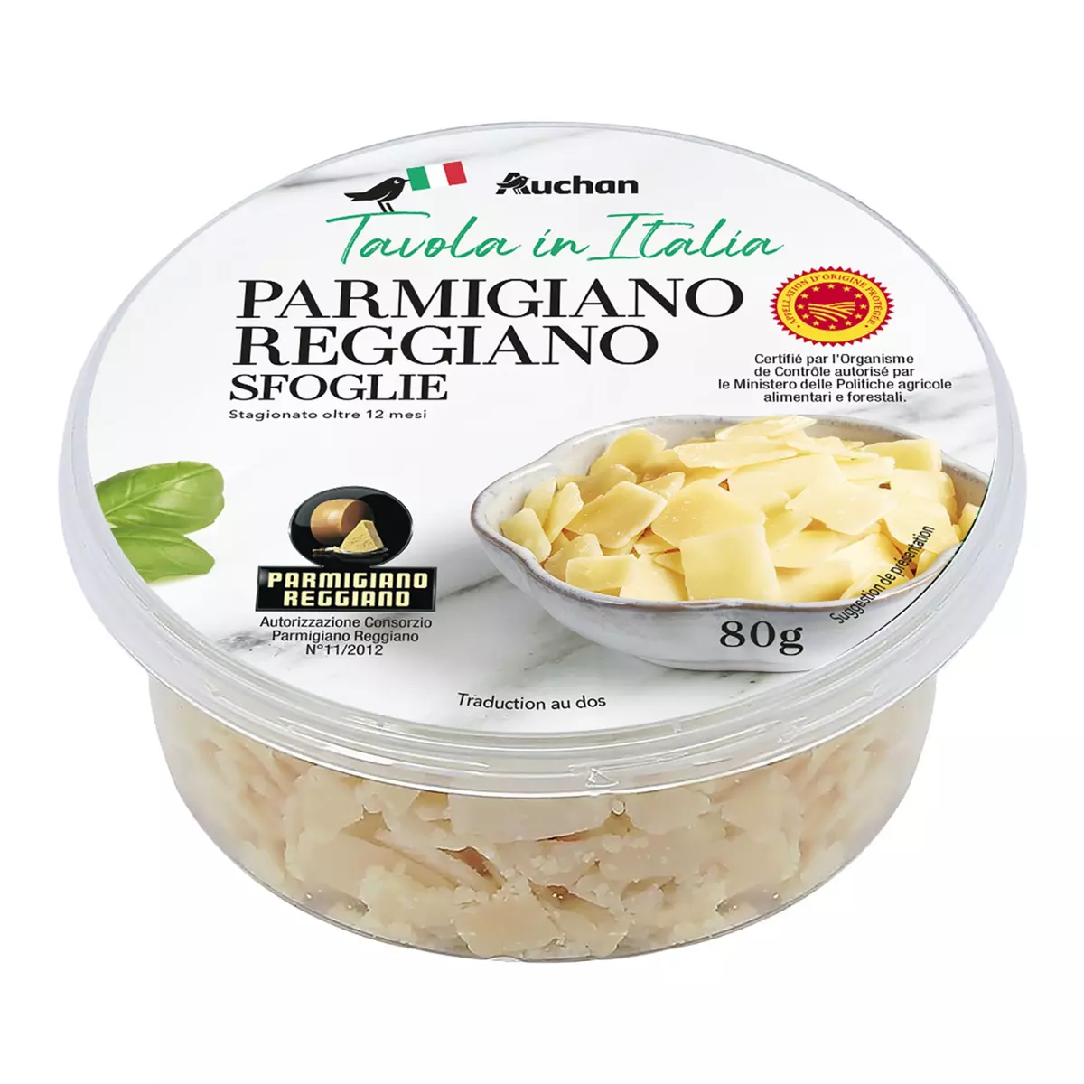 Parmesan Reggiano râpé BIO, 80g