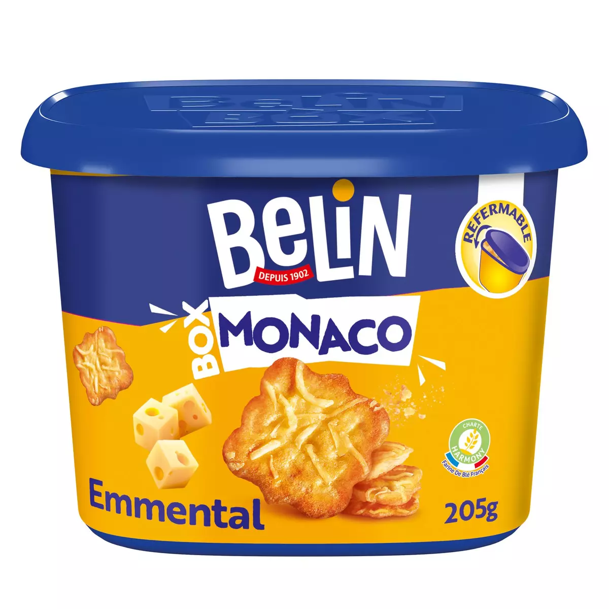 BELIN Biscuits crackers à l'emmental Box Monaco 205g