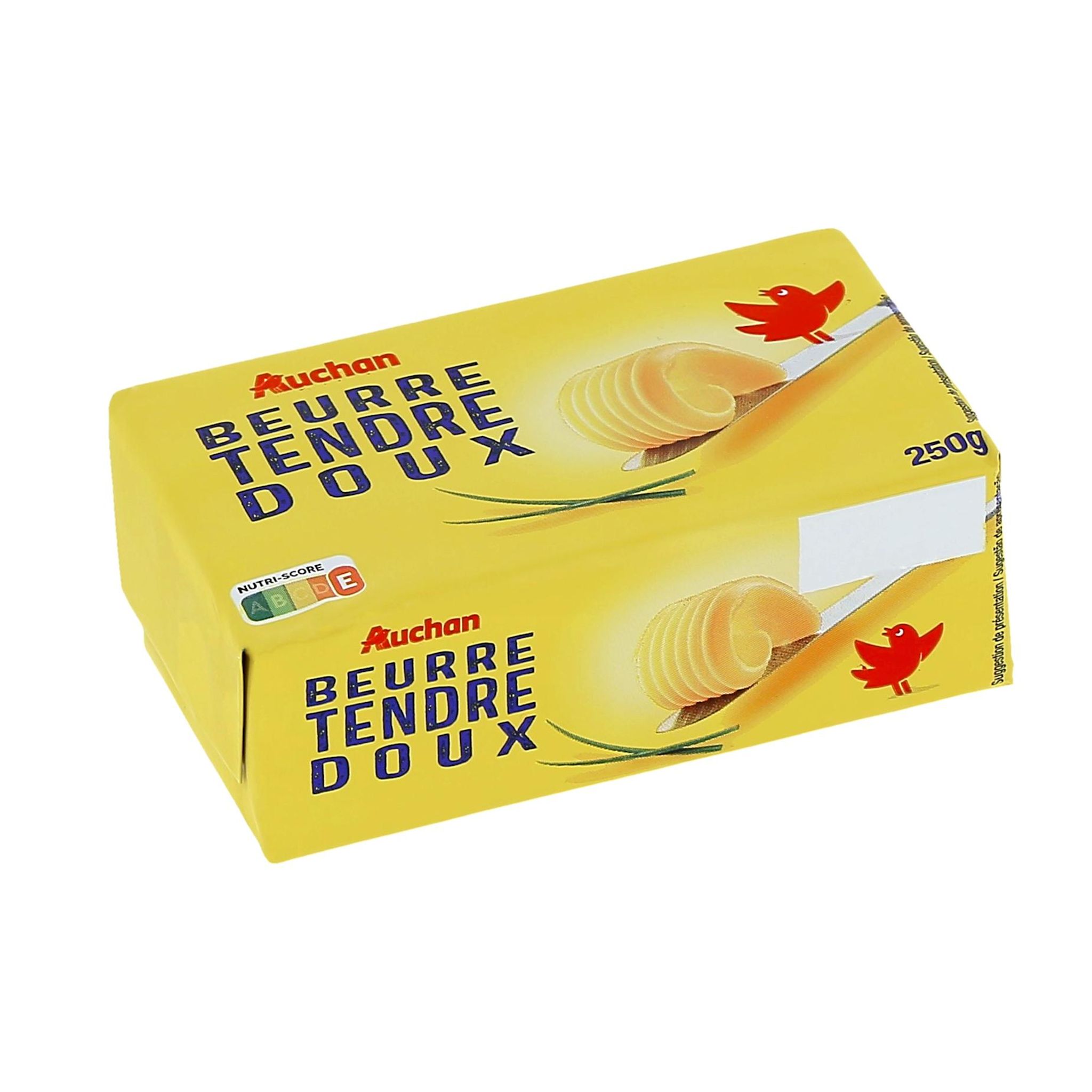 Voir la diapositive 2 : AUCHAN Beurre tendre doux 82%MG 250g