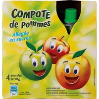 POM'POTES Gourdes compote pomme mûre framboise reine-claude sans sucres  ajoutés 12x90g pas cher 