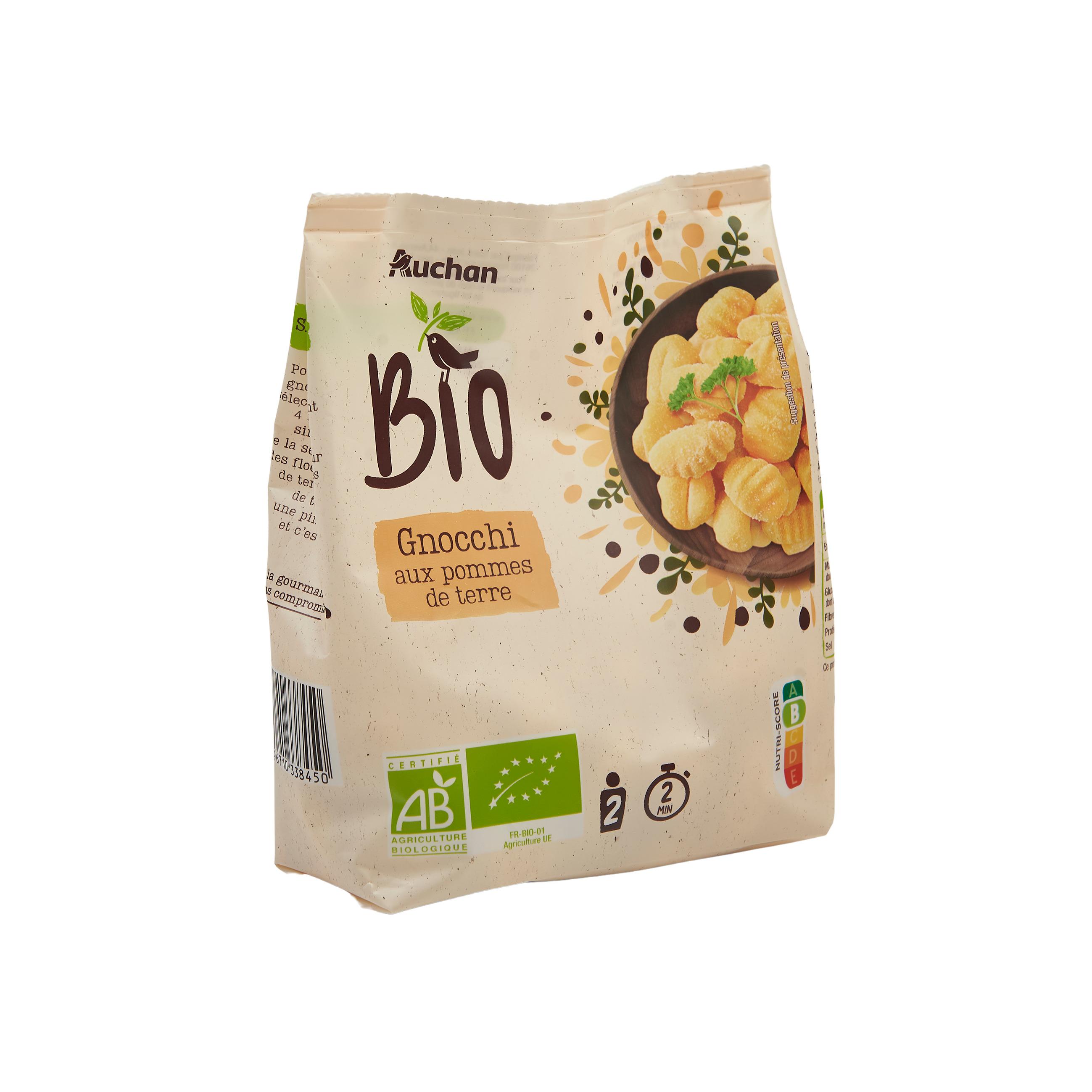 Voir la diapositive 2 : AUCHAN BIO Gnocchi aux flocons de pomme de terre 2 parts 300g