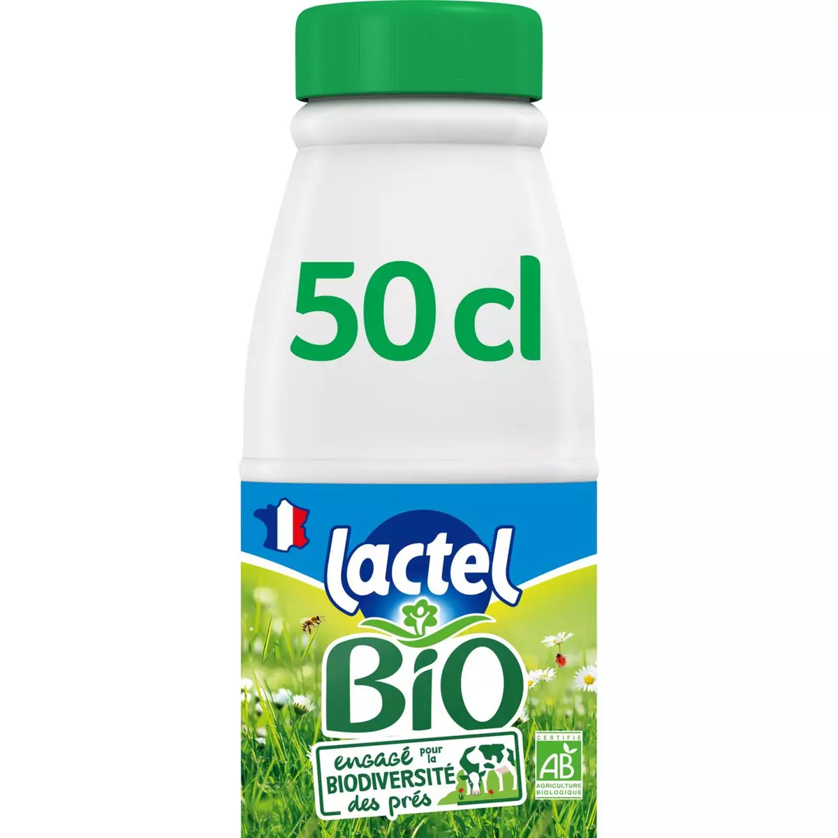 LACTEL Lait demi écrémé bio 50cl